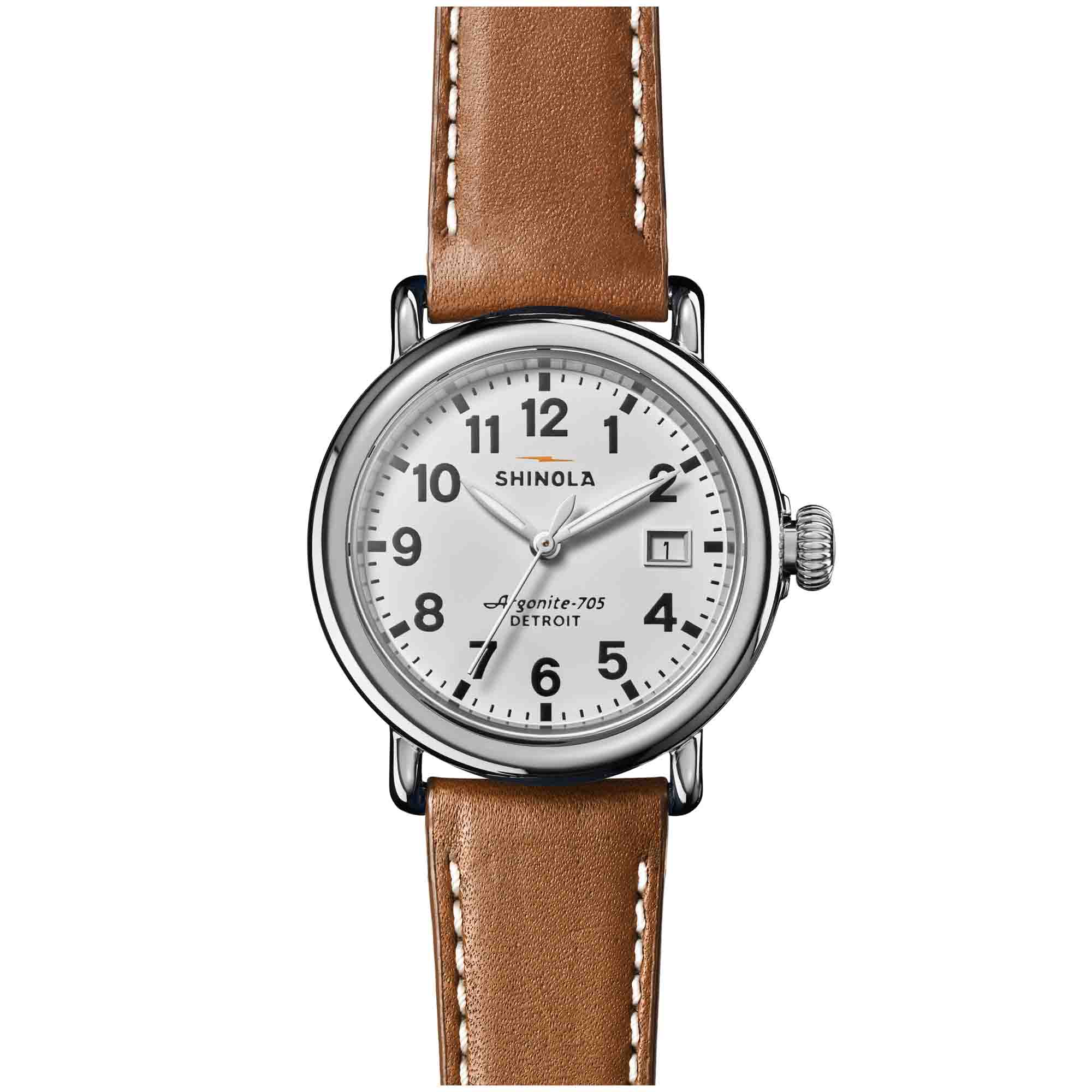 Shinola Runwell 36mm White Velvet