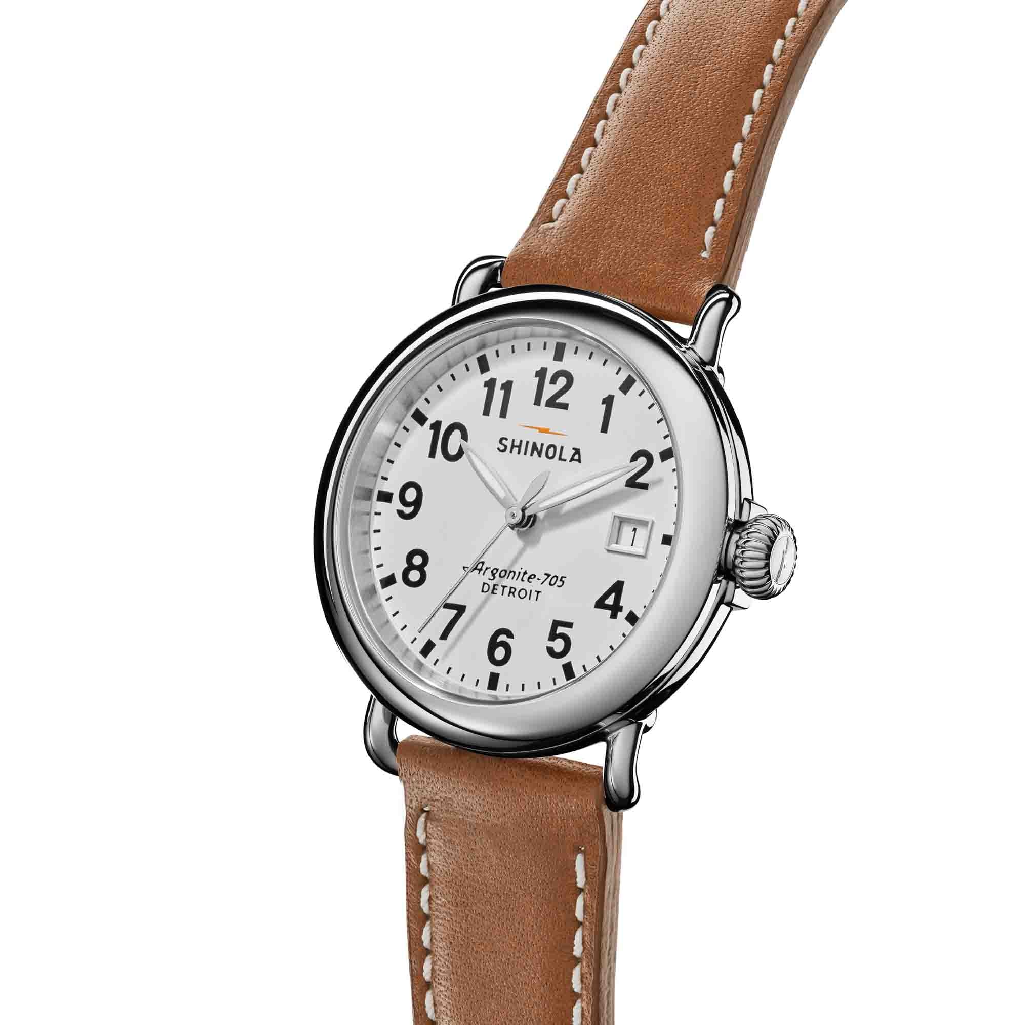 Shinola Runwell 36mm White Velvet