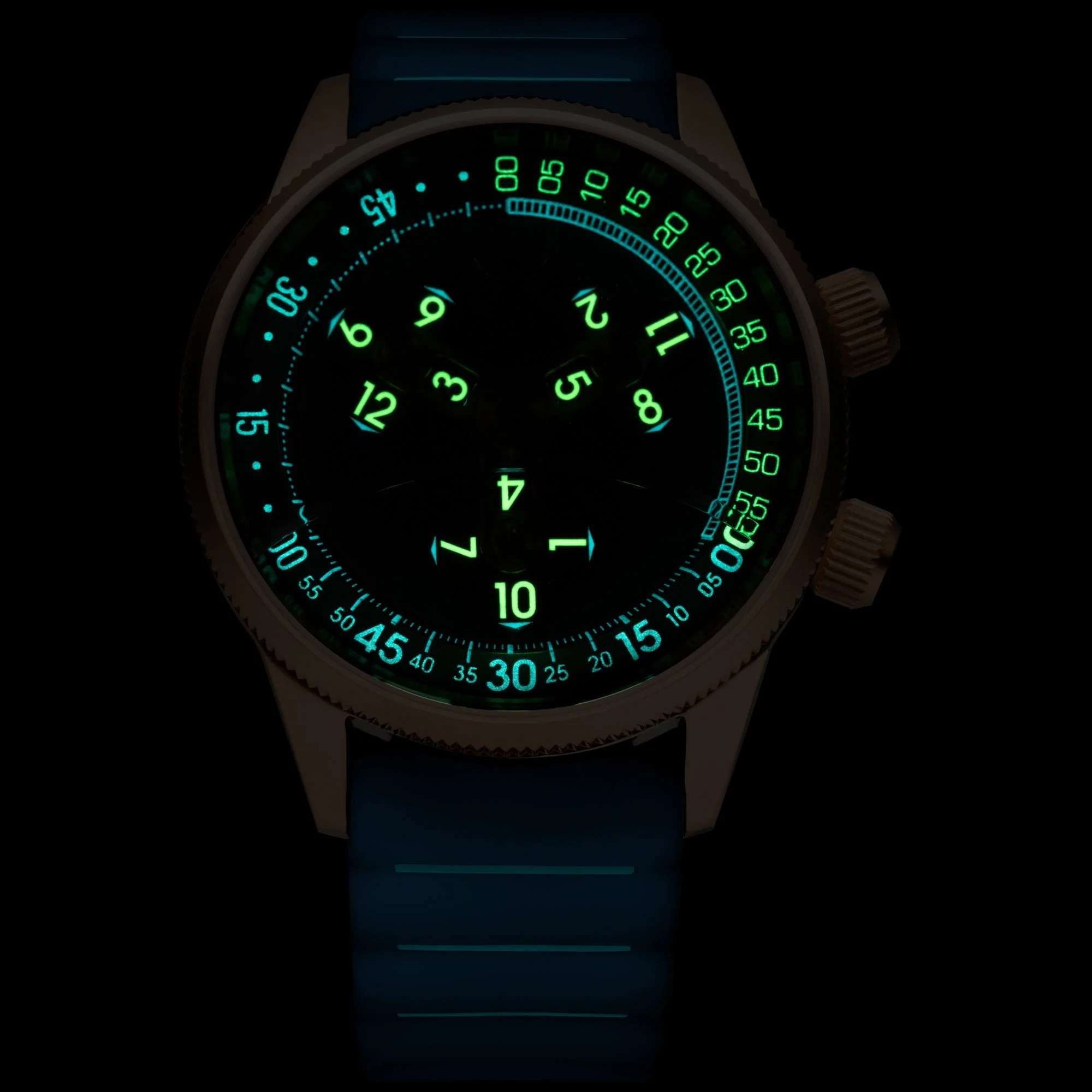 Xeric Vendetta II Automatic Wandering Hour Rose Gold Indigo