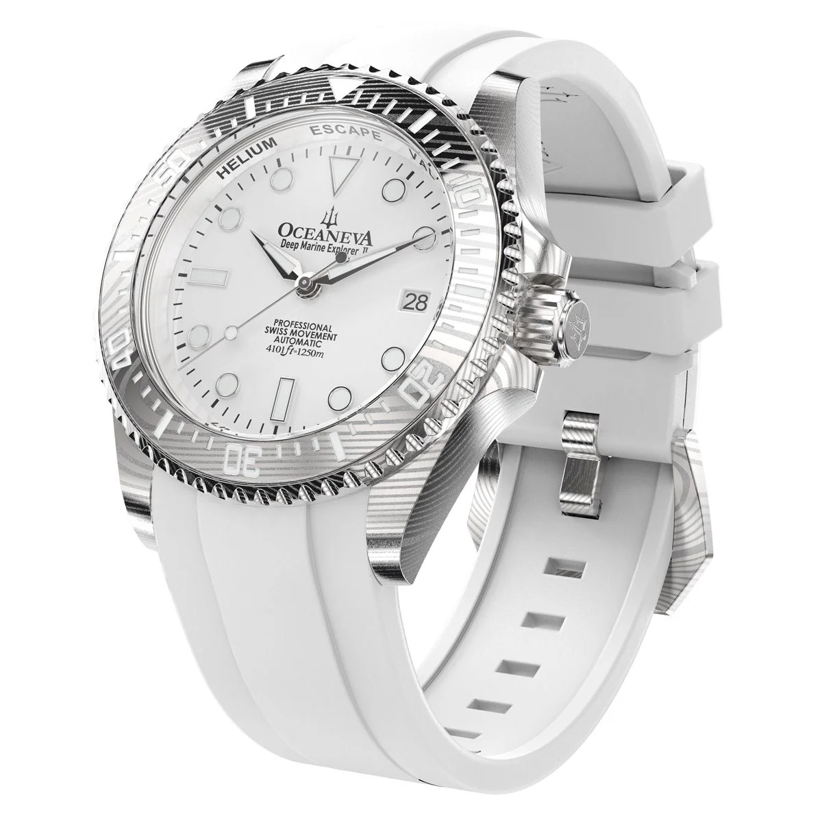 Oceaneva Deep Marine Explorer II Damascus All White Limited Edition