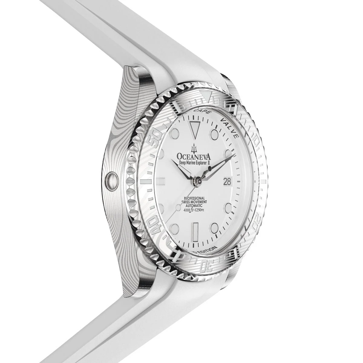 Oceaneva Deep Marine Explorer II Damascus All White Limited Edition