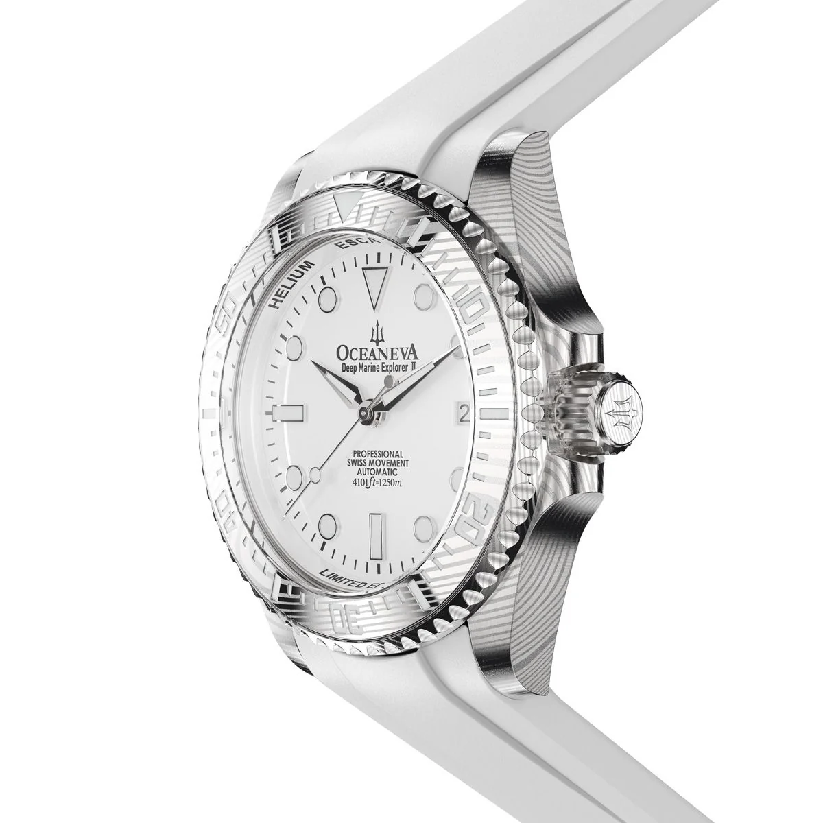 Oceaneva Deep Marine Explorer II Damascus All White Limited Edition