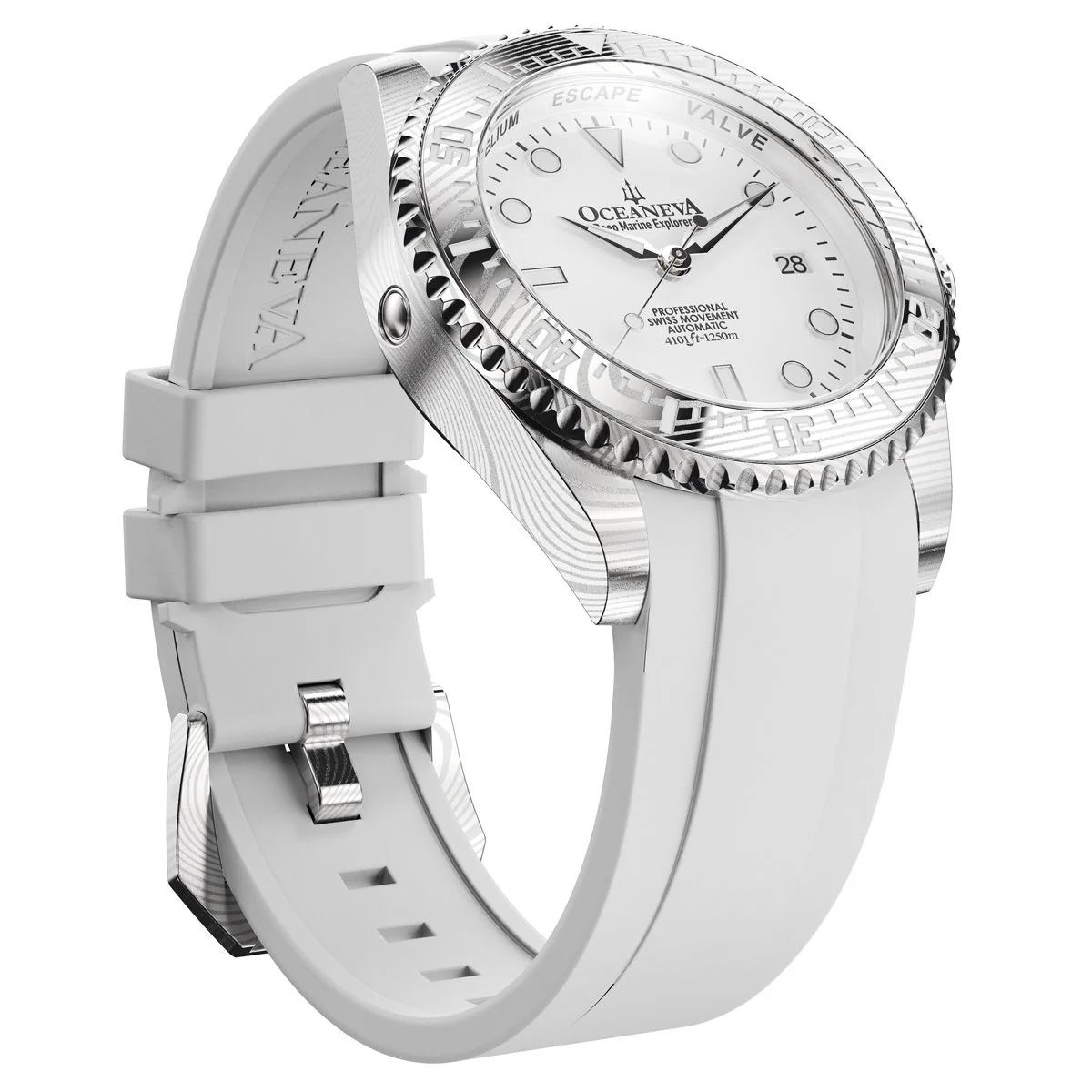 Oceaneva Deep Marine Explorer II Damascus All White Limited Edition