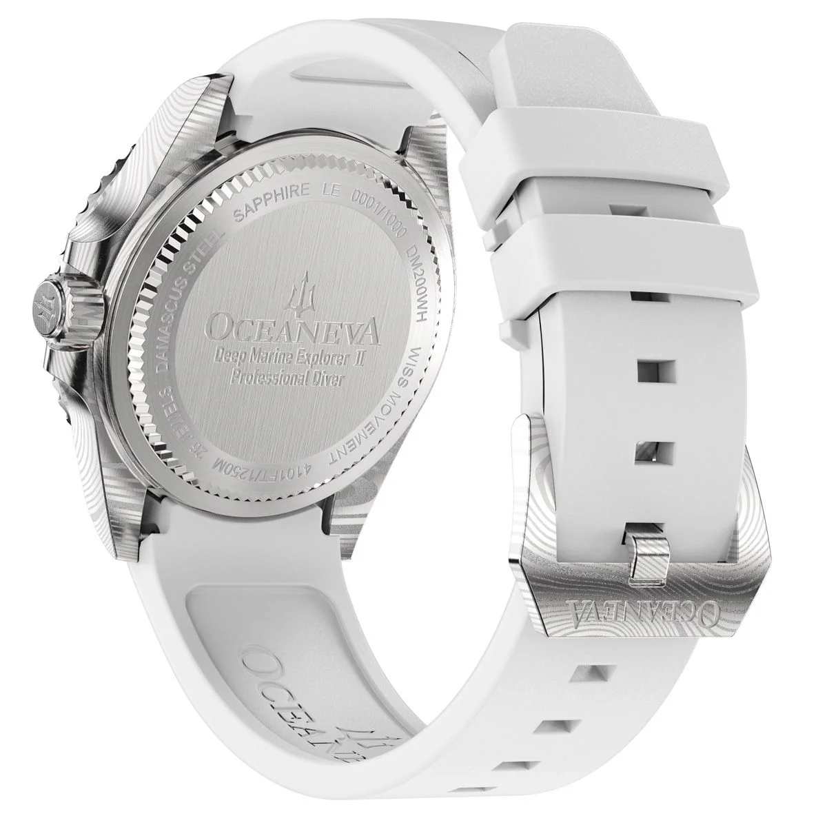 Oceaneva Deep Marine Explorer II Damascus All White Limited Edition