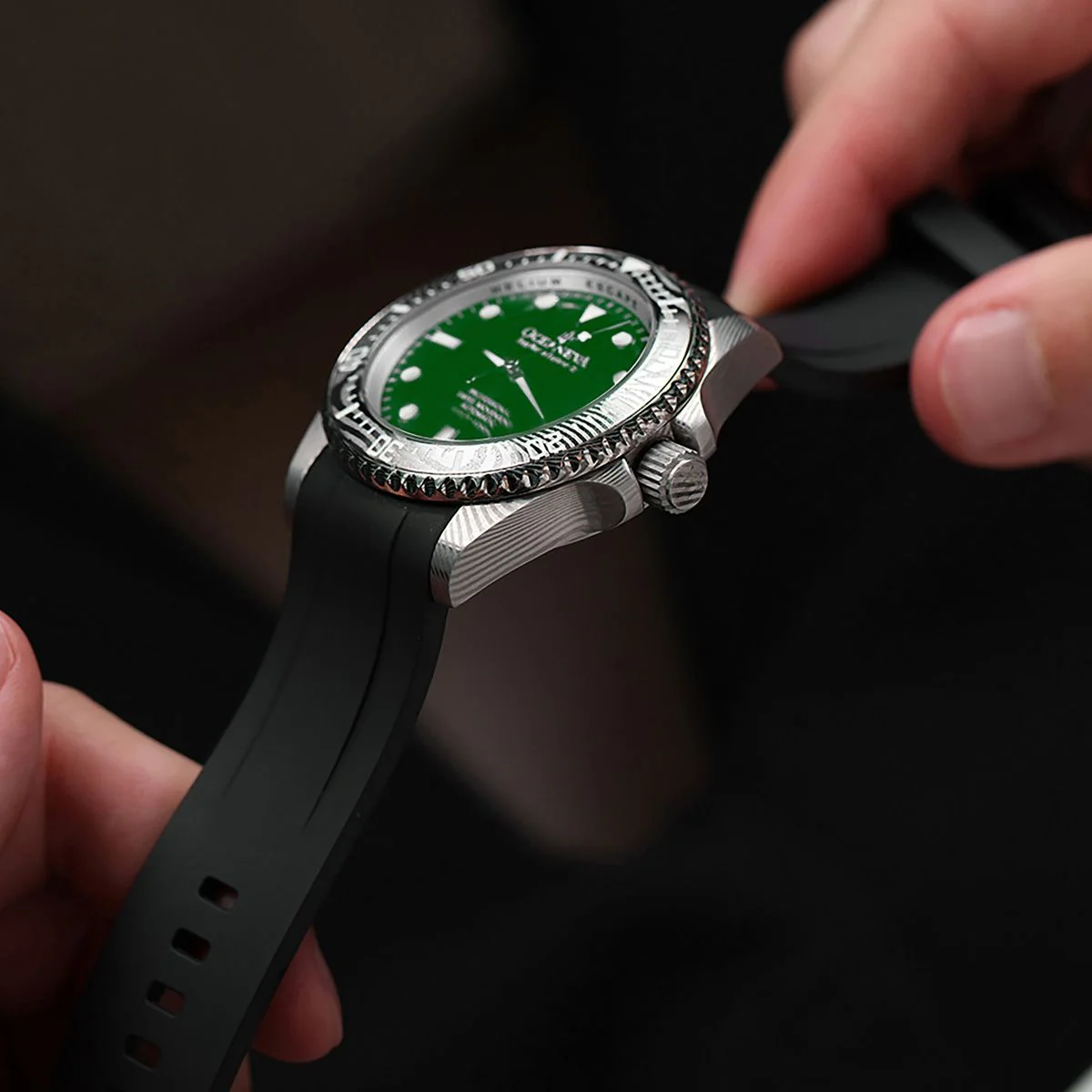 Oceaneva Deep Marine Explorer II Damascus Green Enamel Limited Edition