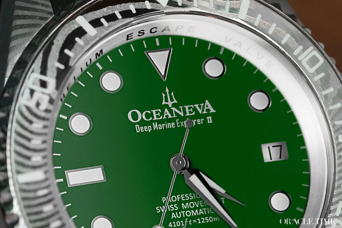 Oceaneva Deep Marine Explorer II Damascus Green Enamel Limited Edition