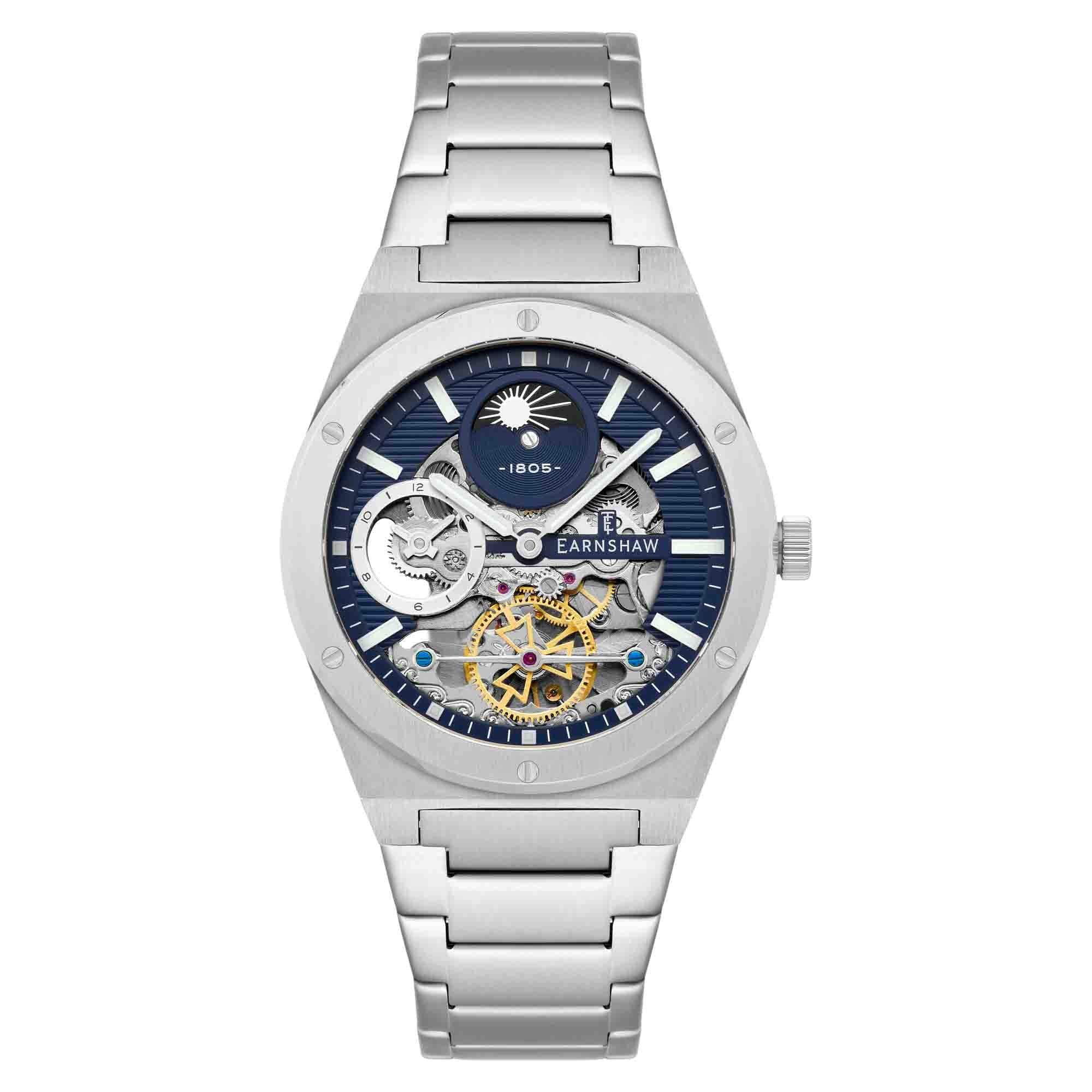 1126-thomas-earnshaw-discovery-drake-dual-time-automatic-silver-blue-1.jpg Thomas Earnshaw Discovery Drake Dual Time Automatic Silver Blue
