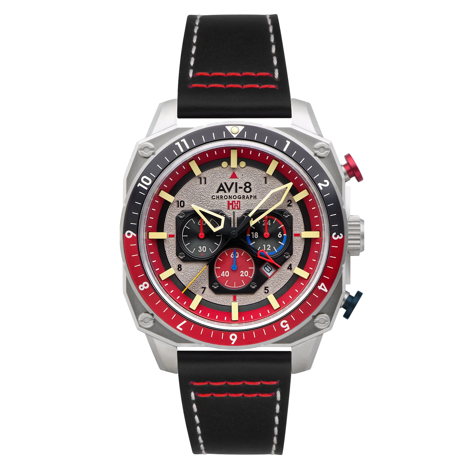 113-avi-8-hawker-hunter-atlas-dual-time-chronograph-hazard-red-1.webp AVI-8 Hawker Hunter Atlas Dual Time Chronograph Hazard Red