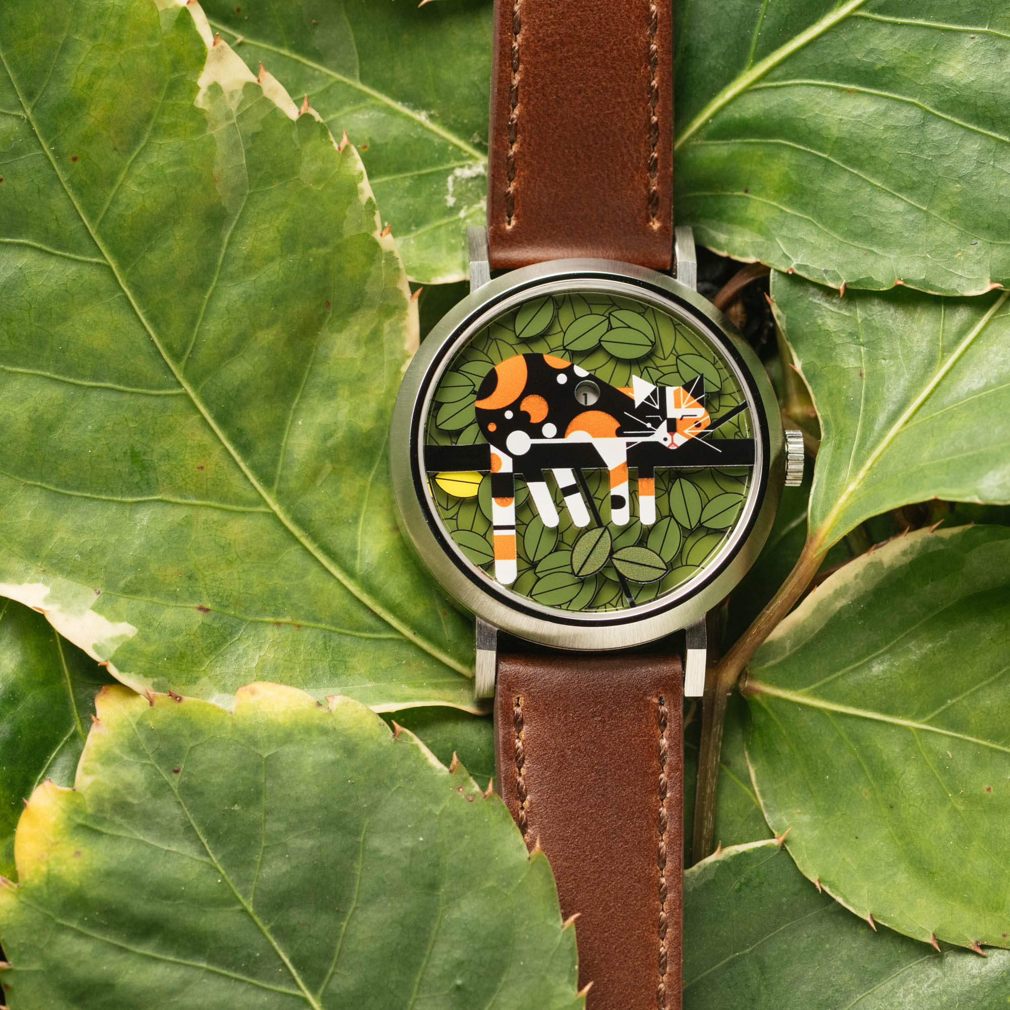 Asterisk x Charley Harper Limp on a Limb Jump Hour Automatic