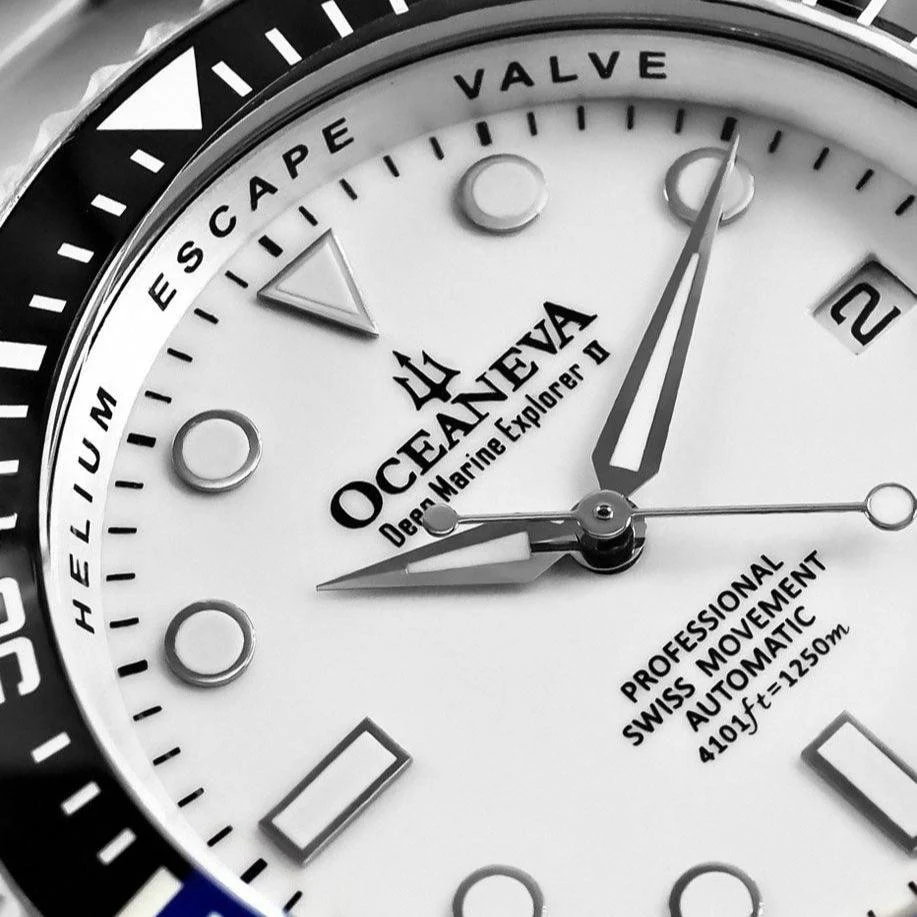 Oceaneva Titanium Deep Marine Explorer II Automatic White Blue Limited Edition