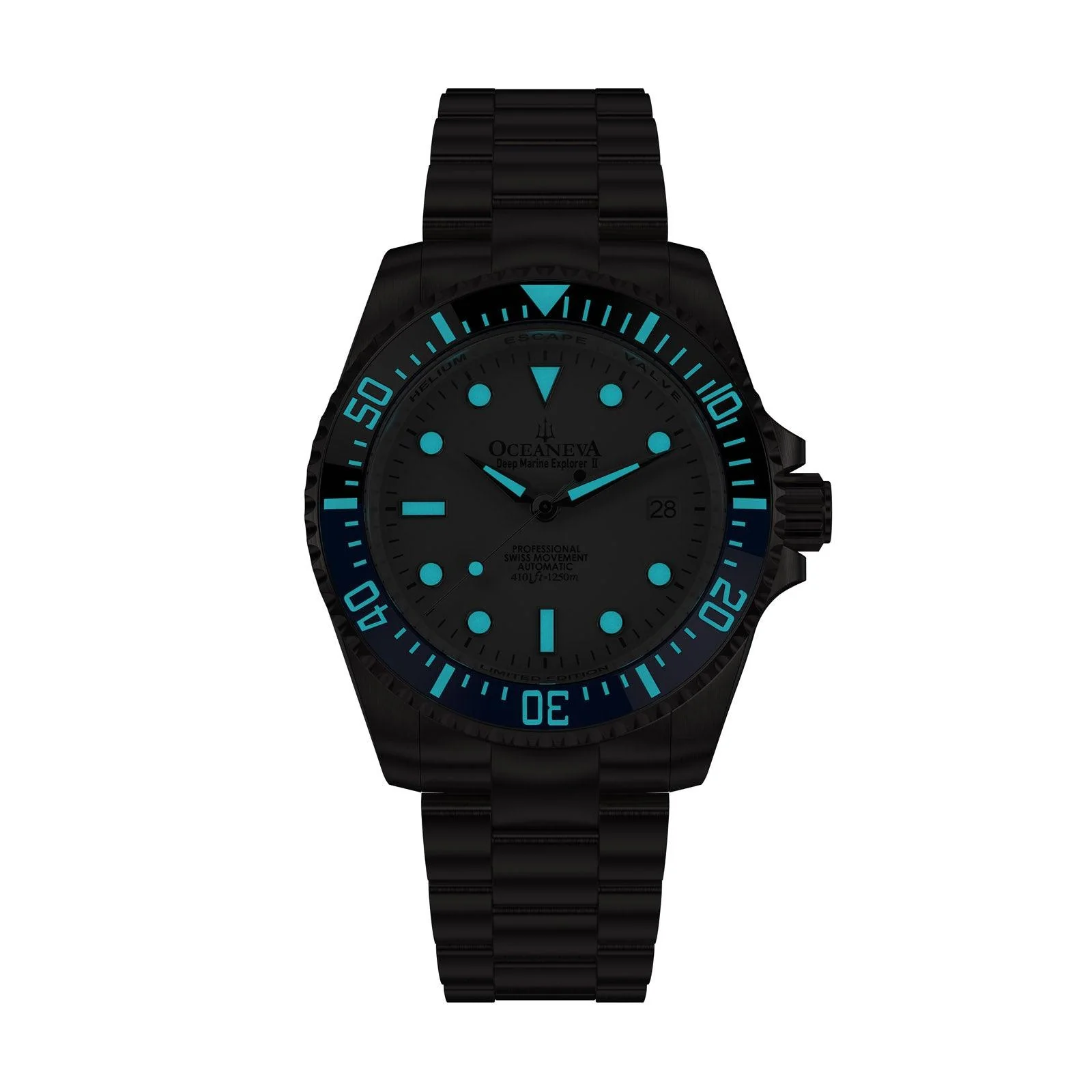 Oceaneva Titanium Deep Marine Explorer II Automatic White Blue Limited Edition
