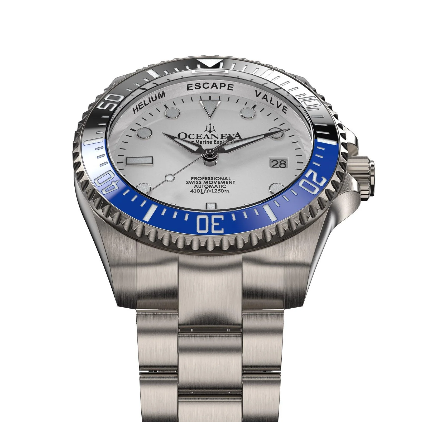 Oceaneva Titanium Deep Marine Explorer II Automatic White Blue Limited Edition