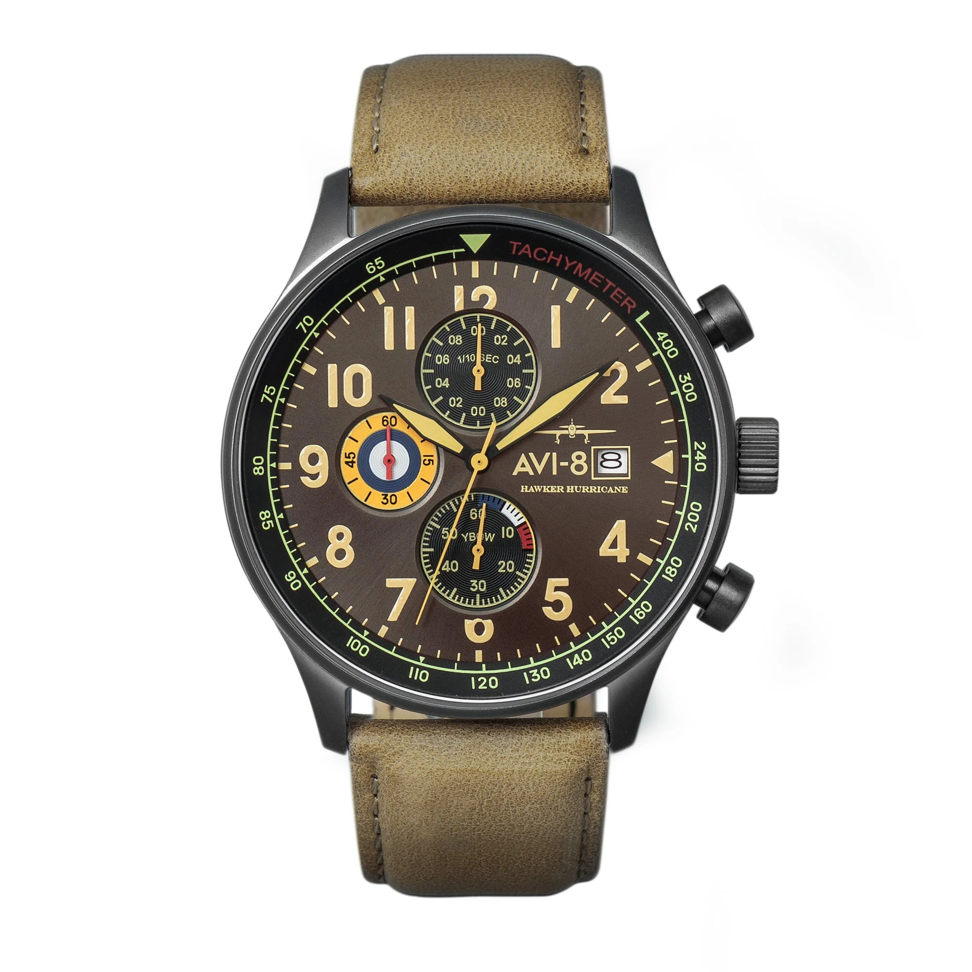 13-avi-8-hawker-hurricane-classic-chronograph-dark-earth-1.webp AVI-8 Hawker Hurricane Classic Chronograph Dark Earth
