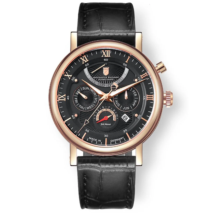 Manufaktur Waldhoff Multimatic Automatic Rose Gold Obsidian Black