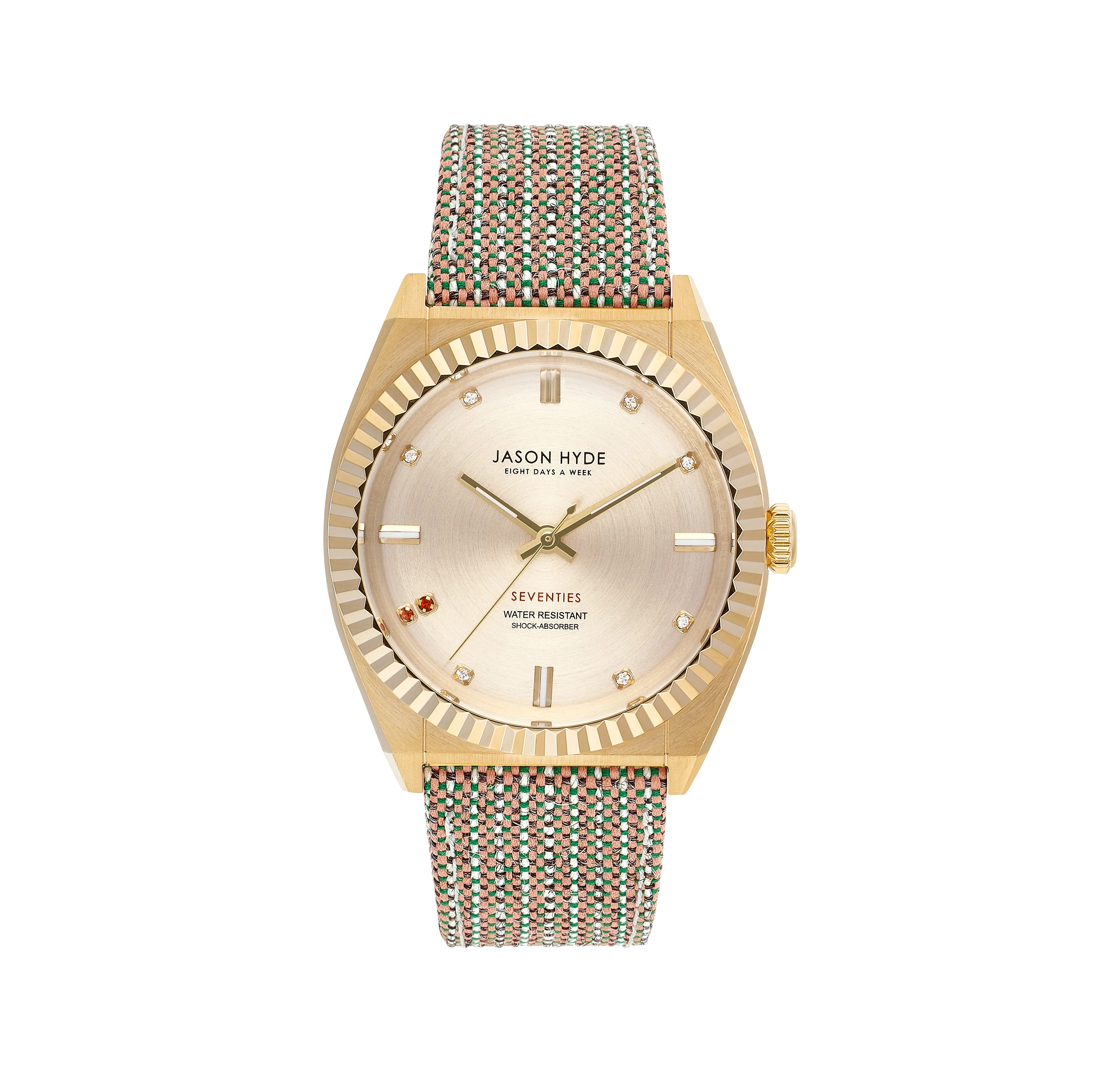 Jason Hyde Ruby-Eight 36mm Gold Fabric