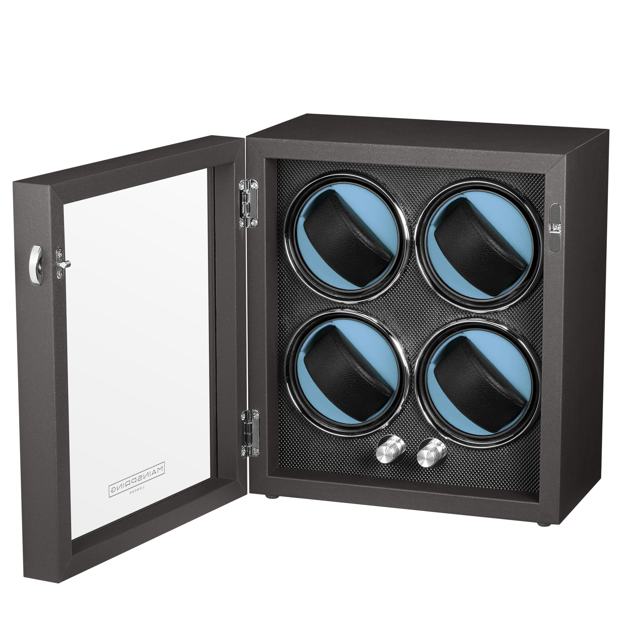 Mainspring Guardian 4-Slot Watch Winder Graphite Guard