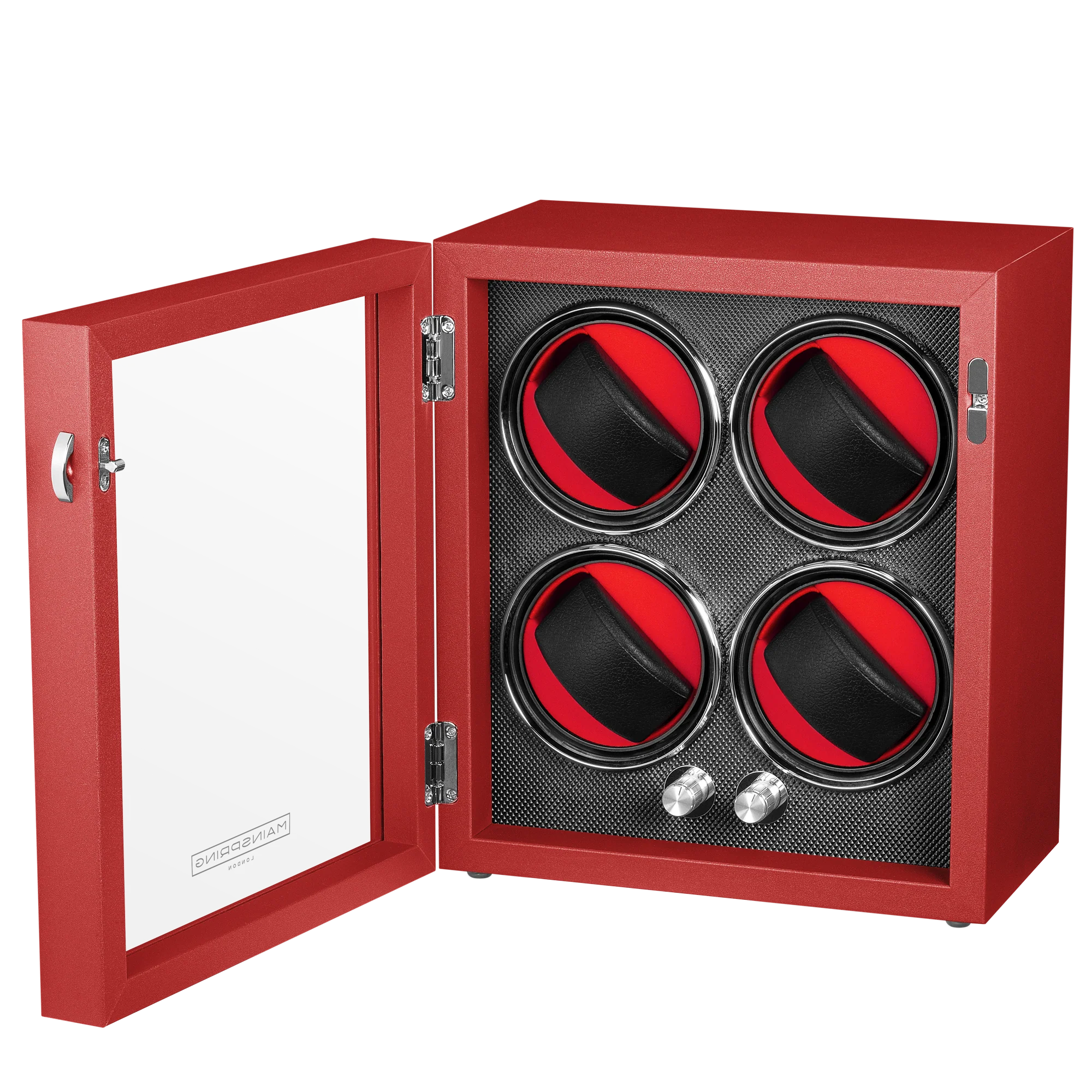 Mainspring Guardian 4-Slot Watch Winder Red Reserve