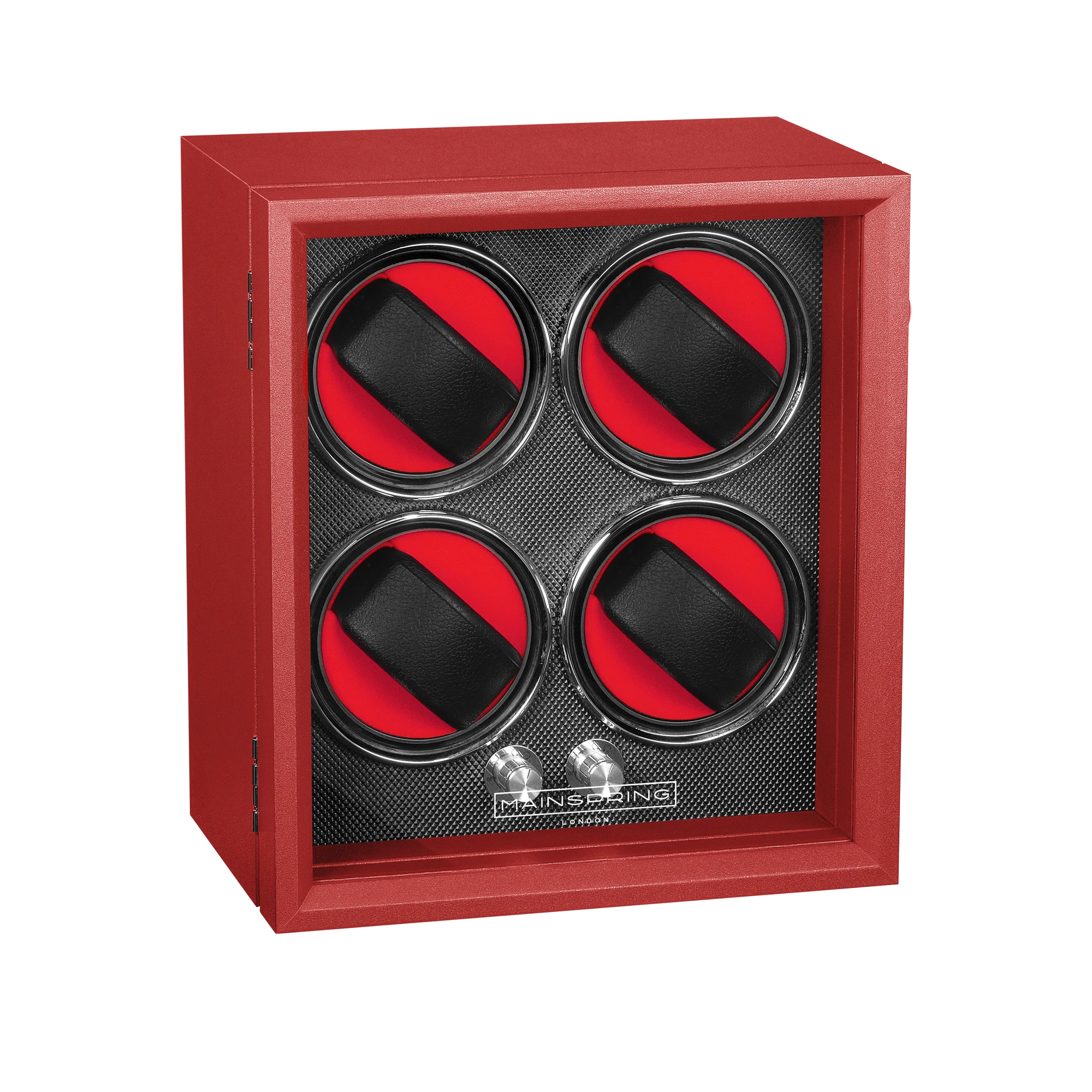 Mainspring Guardian 4-Slot Watch Winder Red Reserve