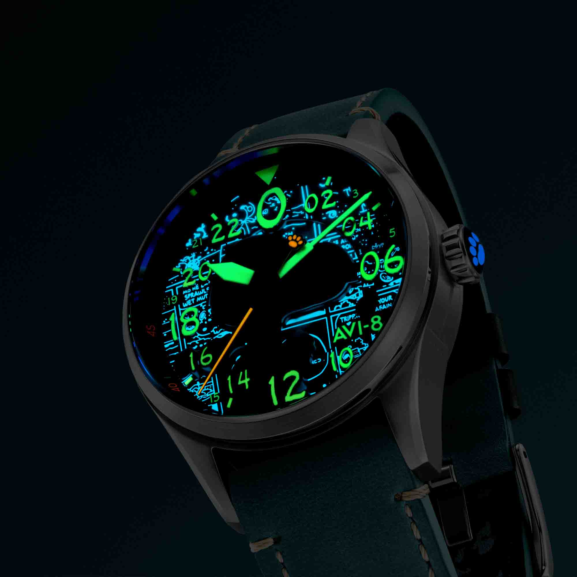 1473-avi-8-spitfire-peanuts-snoopy-flying-ace-24-hour-automatic-azure-blue-limited-edition-10.jpg AVI-8 Spitfire Peanuts Snoopy Flying Ace 24 Hour Automatic Azure Blue Limited Edition