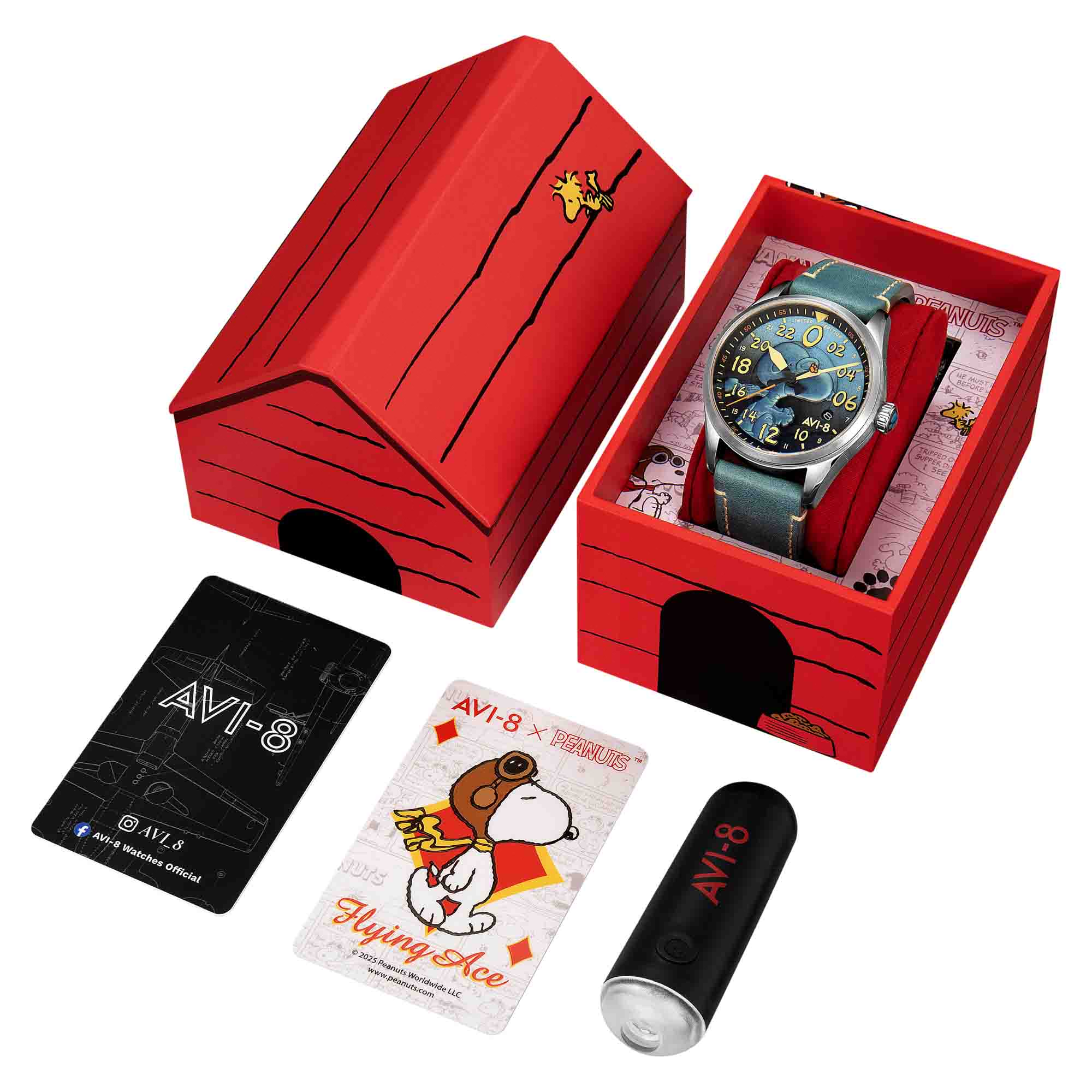 1473-avi-8-spitfire-peanuts-snoopy-flying-ace-24-hour-automatic-azure-blue-limited-edition-5.jpg AVI-8 Spitfire Peanuts Snoopy Flying Ace 24 Hour Automatic Azure Blue Limited Edition
