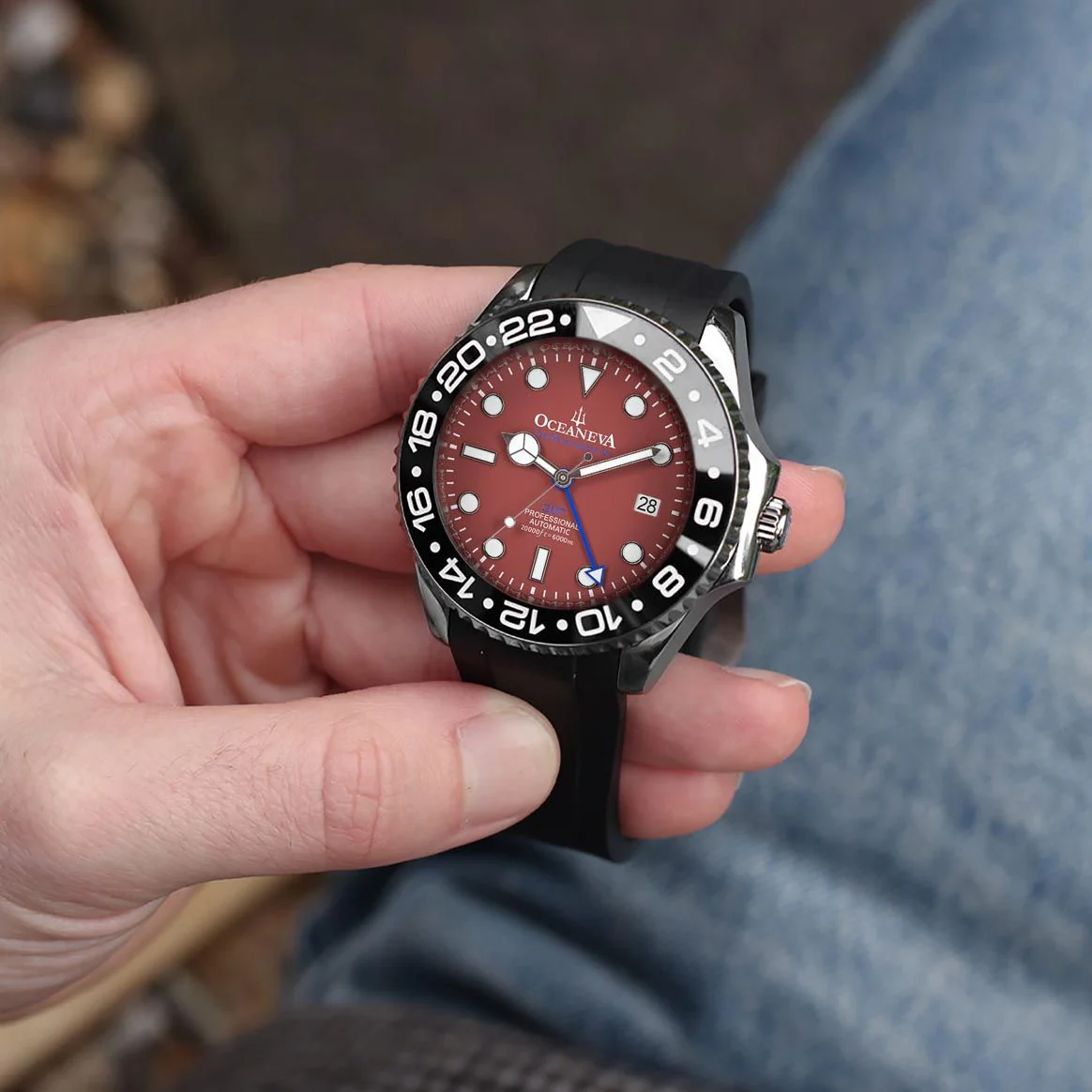 1485-oceaneva-6000m-gmt-deep-marine-explorer-vi-grade-5-titanium-automatic-burgundy-5.webp Oceaneva 6000m GMT Deep Marine Explorer VI Grade 5 Titanium Automatic Burgundy