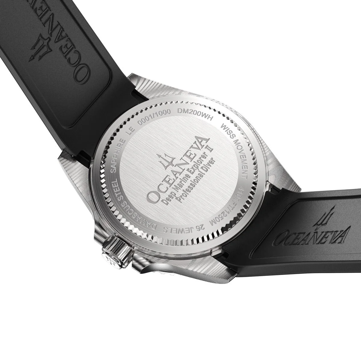 Oceaneva Deep Marine Explorer II Damascus White Black Limited Edition