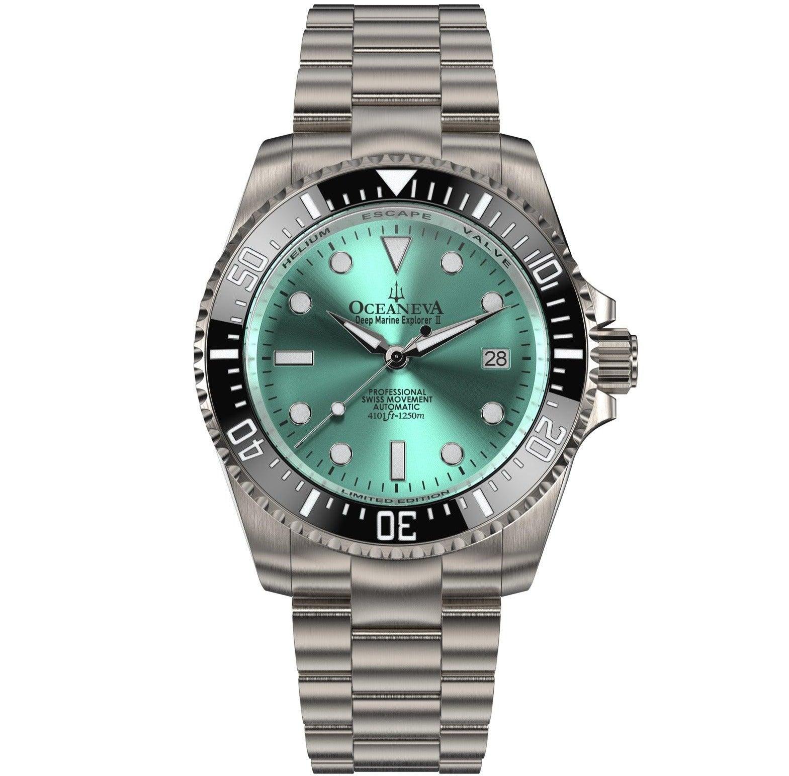 Oceaneva Titanium Deep Marine Explorer II Automatic 1250M Aquamarine Burst Limited Edition
