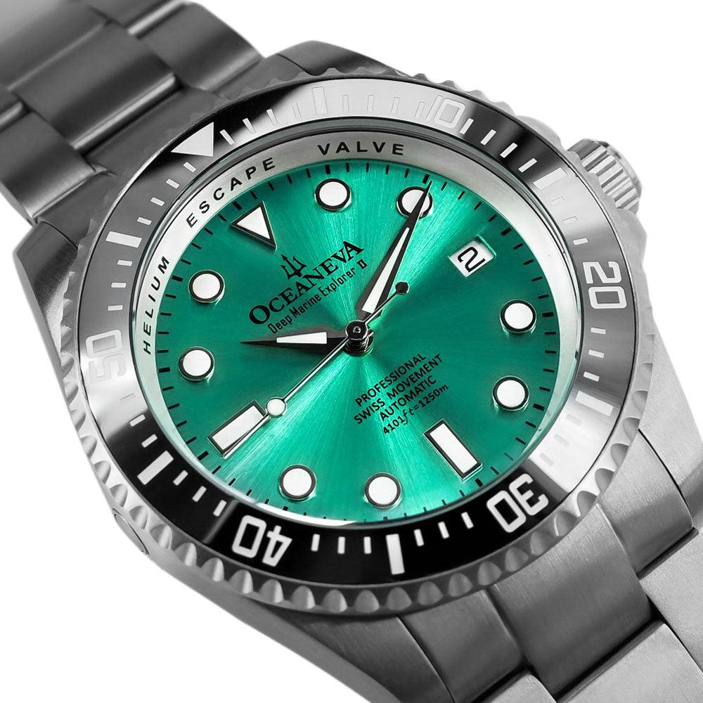 Oceaneva Titanium Deep Marine Explorer II Automatic 1250M Aquamarine Burst Limited Edition