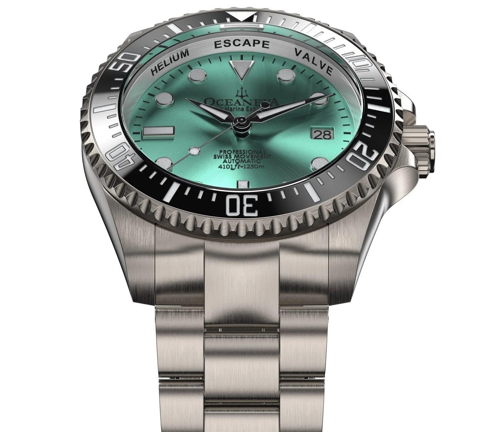 Oceaneva Titanium Deep Marine Explorer II Automatic 1250M Aquamarine Burst Limited Edition