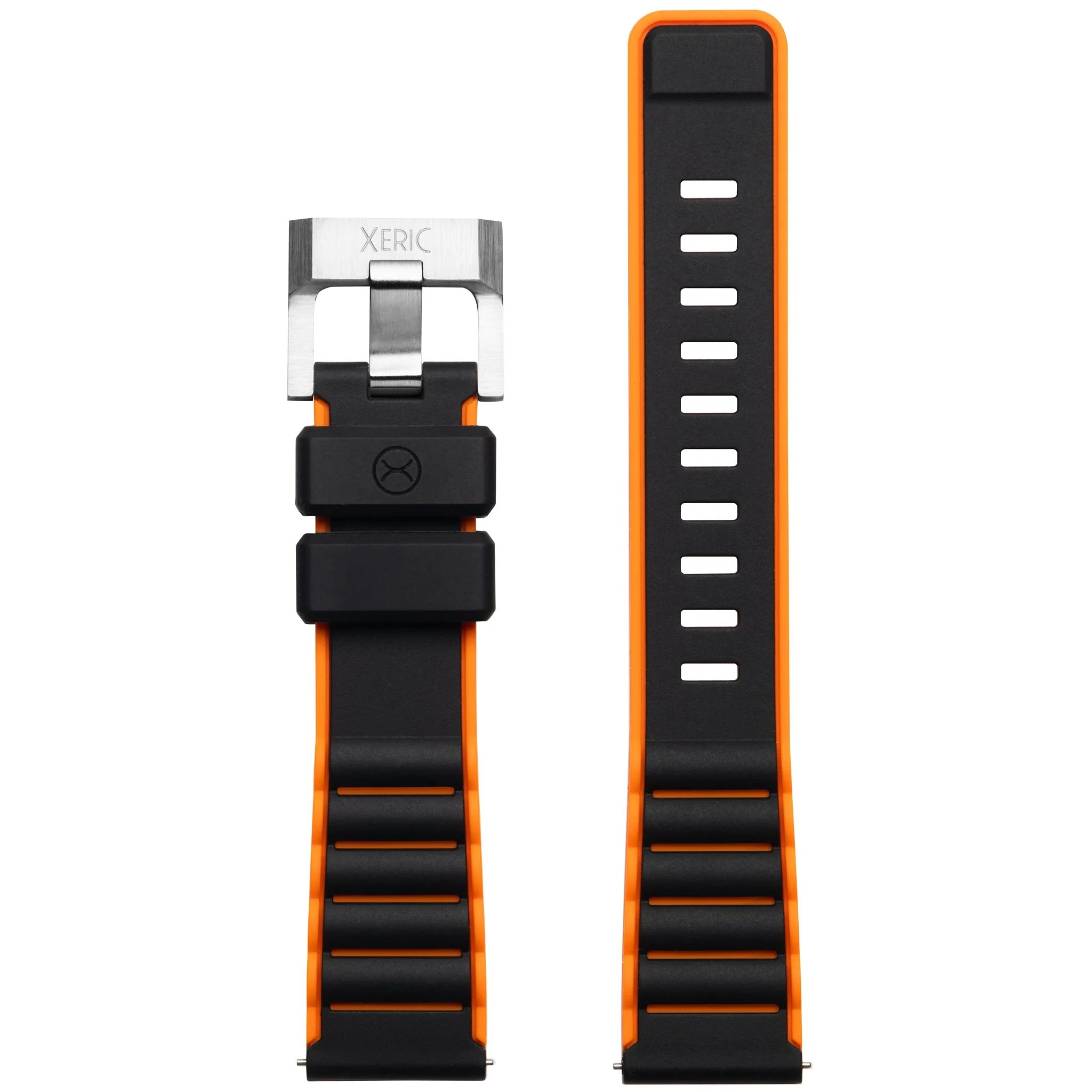 1557-xeric-20mm-black-orange-silicone-strap-1.webp Xeric 20mm Black Orange Silicone Strap