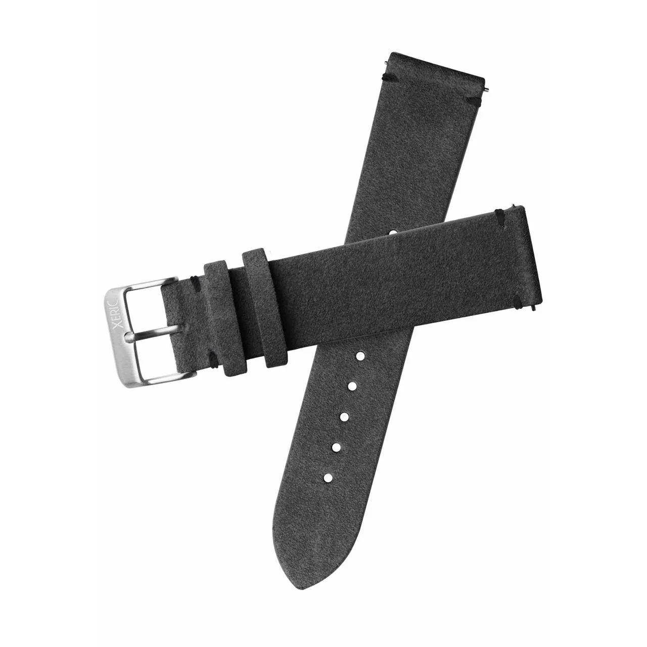 1575-xeric-22mm-italian-suede-charcoal-strap-silver-buckle-1.webp Xeric 22mm Italian Suede Charcoal Strap Silver Buckle