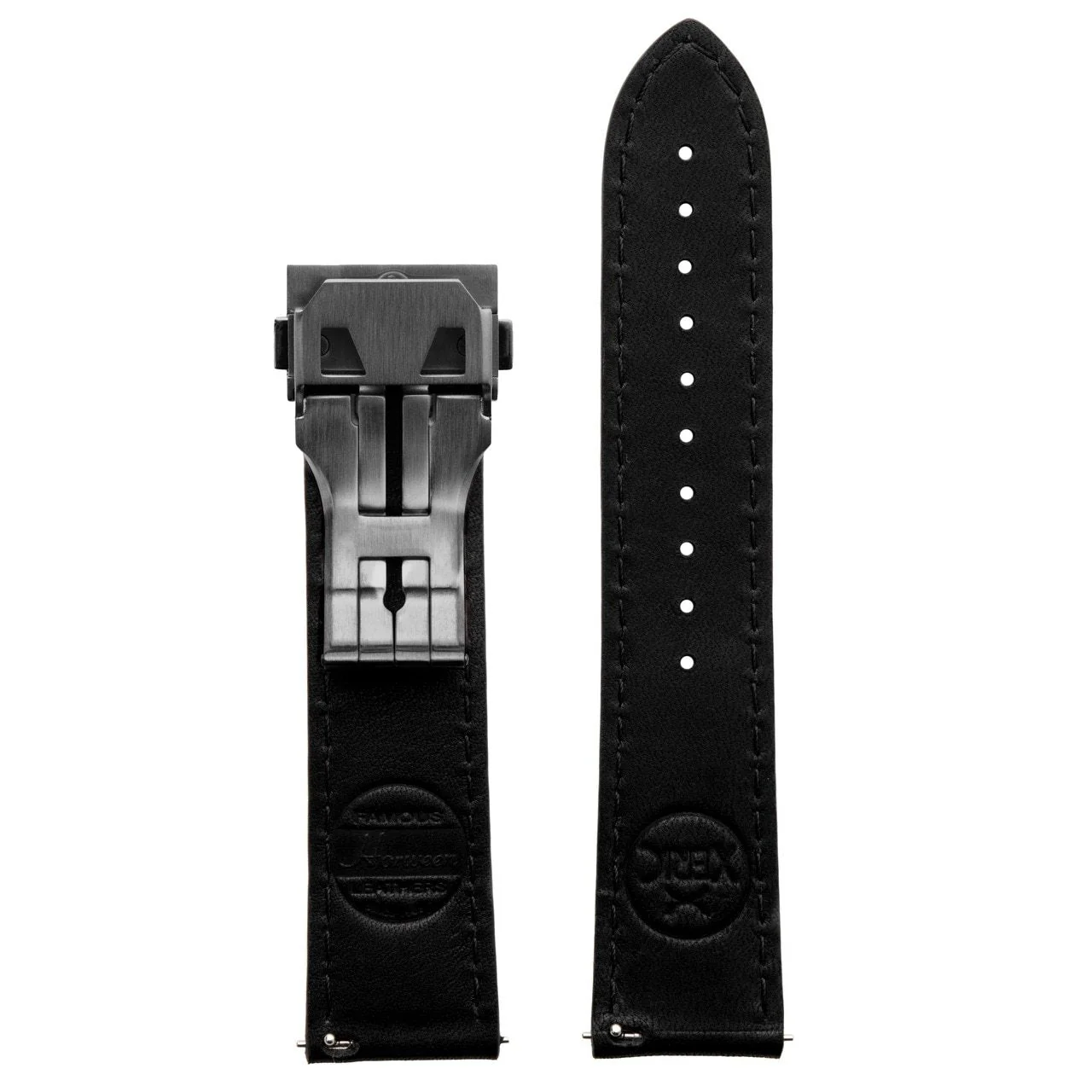 1604-xeric-22mm-horween-essex-black-strap-gunmetal-hidden-deployant-clasp-2.webp Xeric 22mm Horween Essex Black Strap Gunmetal Hidden Deployant Clasp