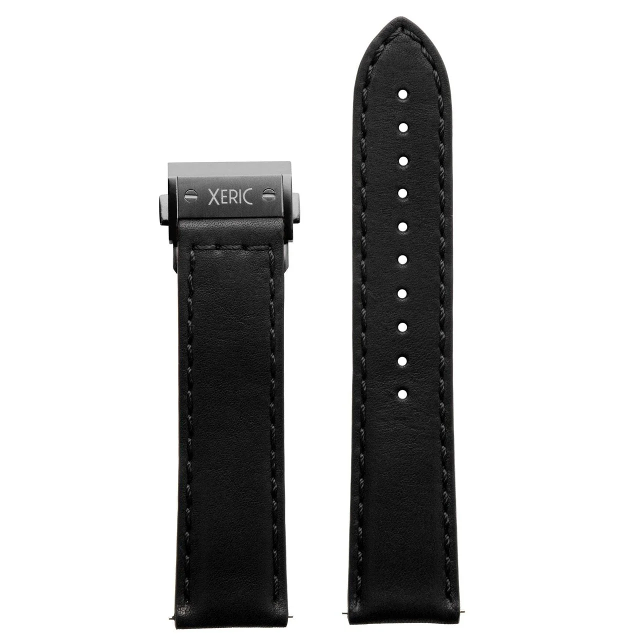 1604-xeric-22mm-horween-essex-black-strap-gunmetal-hidden-deployant-clasp-3.webp Xeric 22mm Horween Essex Black Strap Gunmetal Hidden Deployant Clasp