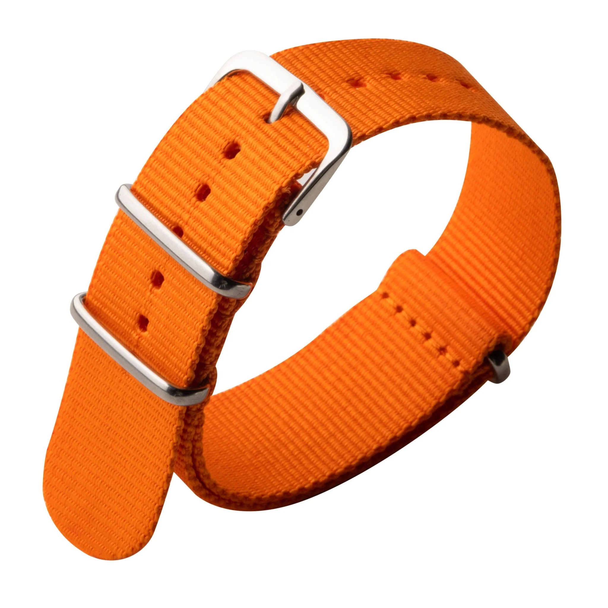 1608-xeric-22mm-military-strap-orange-with-silver-hardware-1.webp Xeric 22mm Military Strap Orange with Silver Hardware