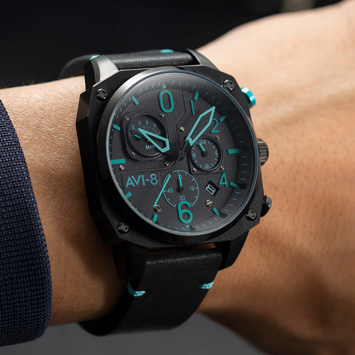 AVI-8 Hawker Hunter Retrograde Chronograph Blue Diamond*
