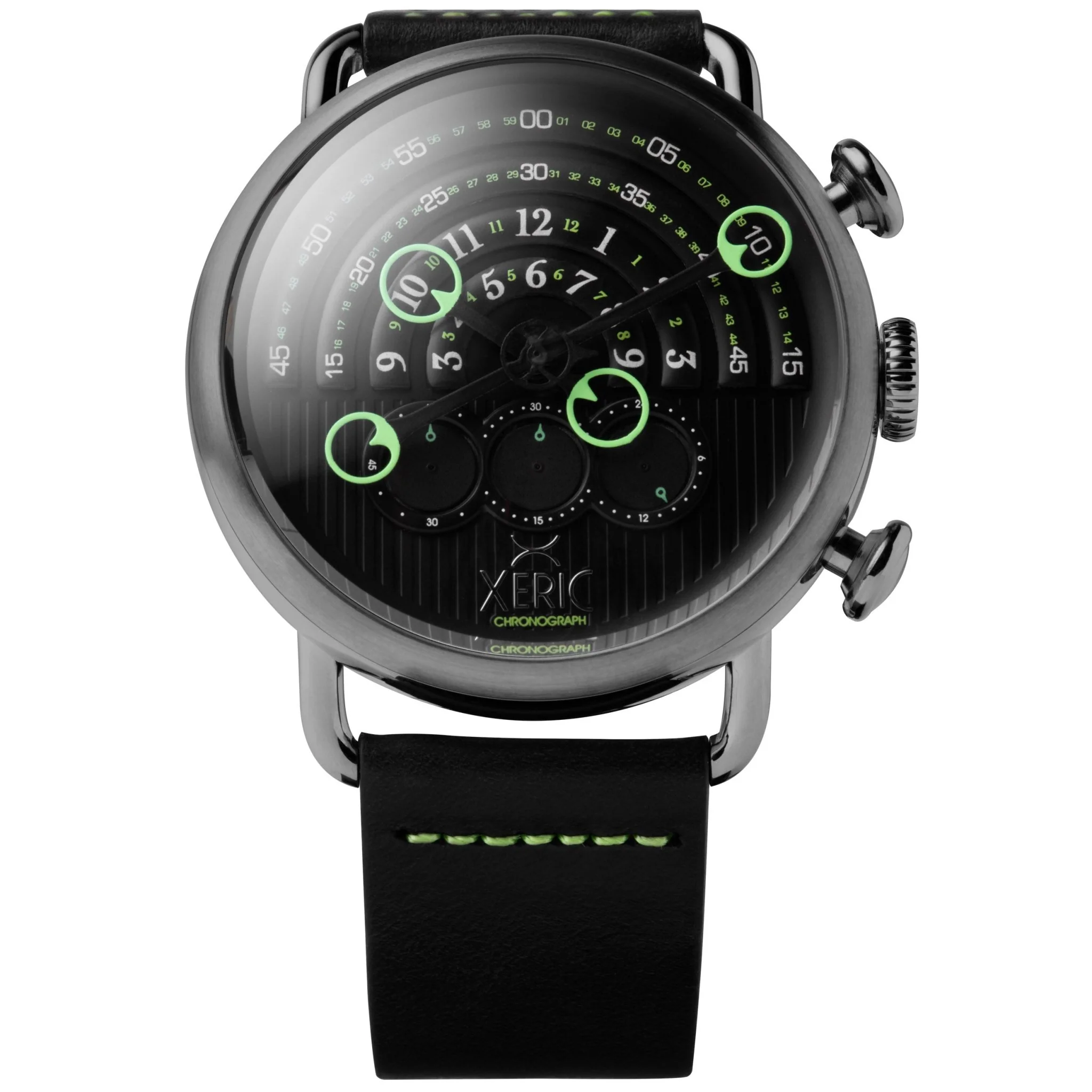 1653-xeric-halograph-chrono-sapphire-gunmetal-lime-1.webp Xeric Halograph Chrono Sapphire Gunmetal Lime