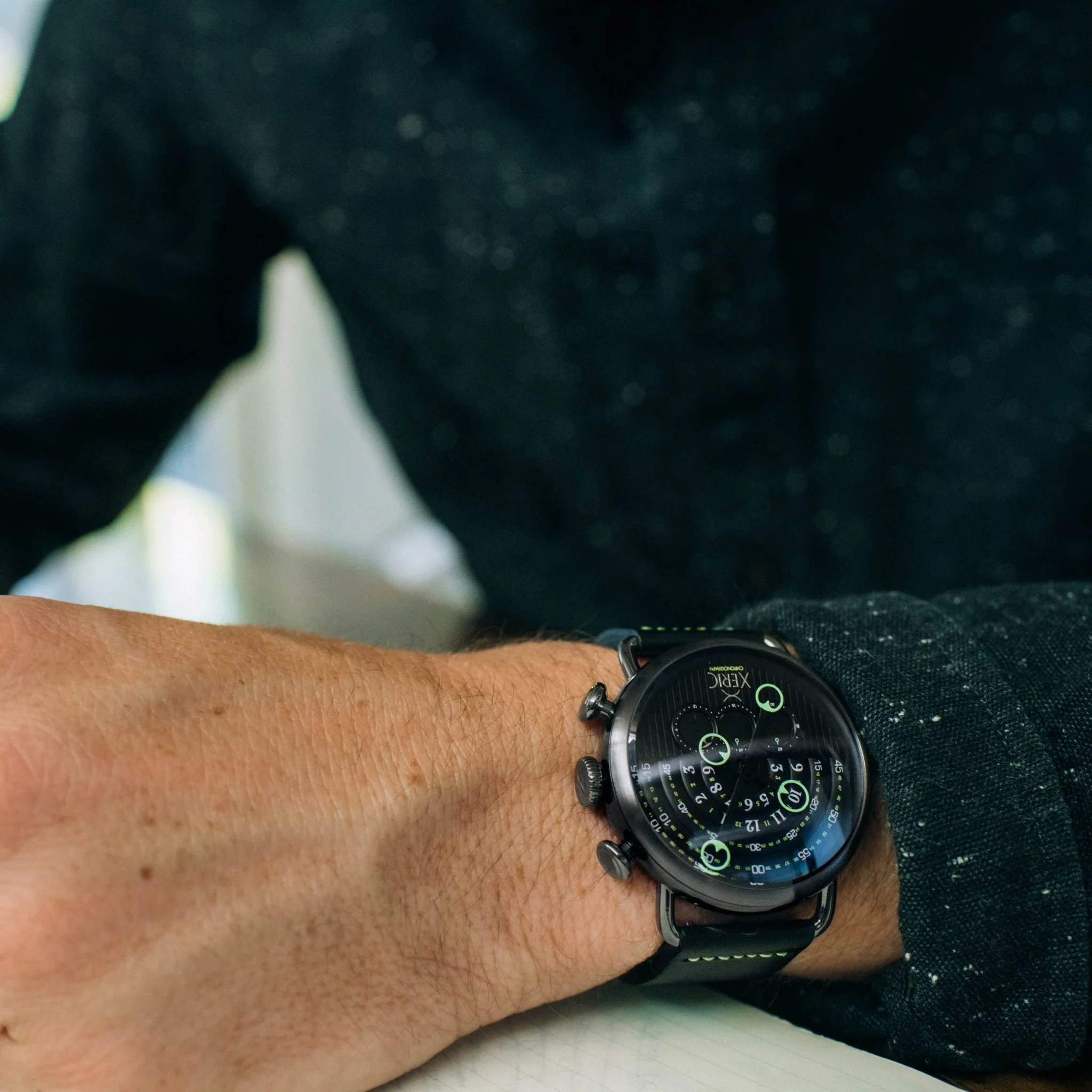 1653-xeric-halograph-chrono-sapphire-gunmetal-lime-3.webp Xeric Halograph Chrono Sapphire Gunmetal Lime