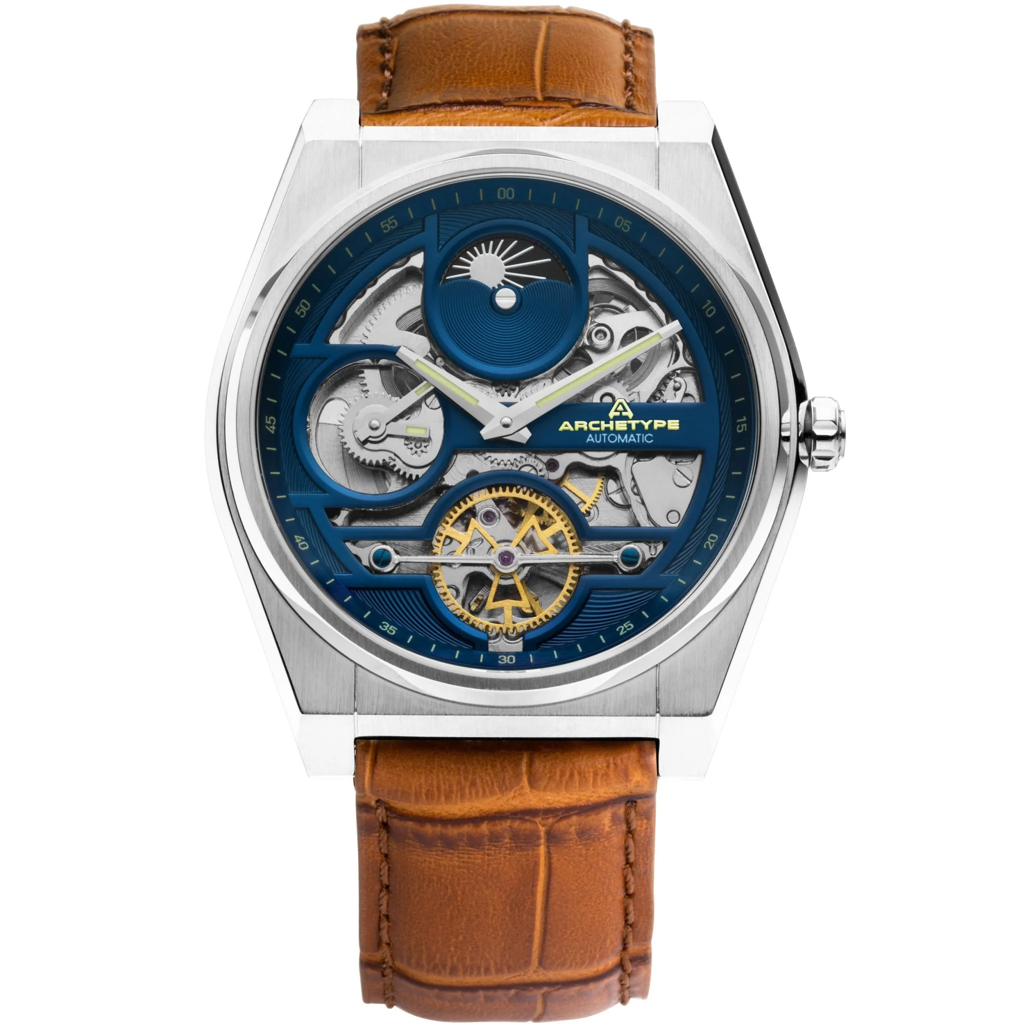 1670-archetype-rogue-automatic-silver-tan-navy-1.webp Archetype Rogue Automatic Silver Tan Navy