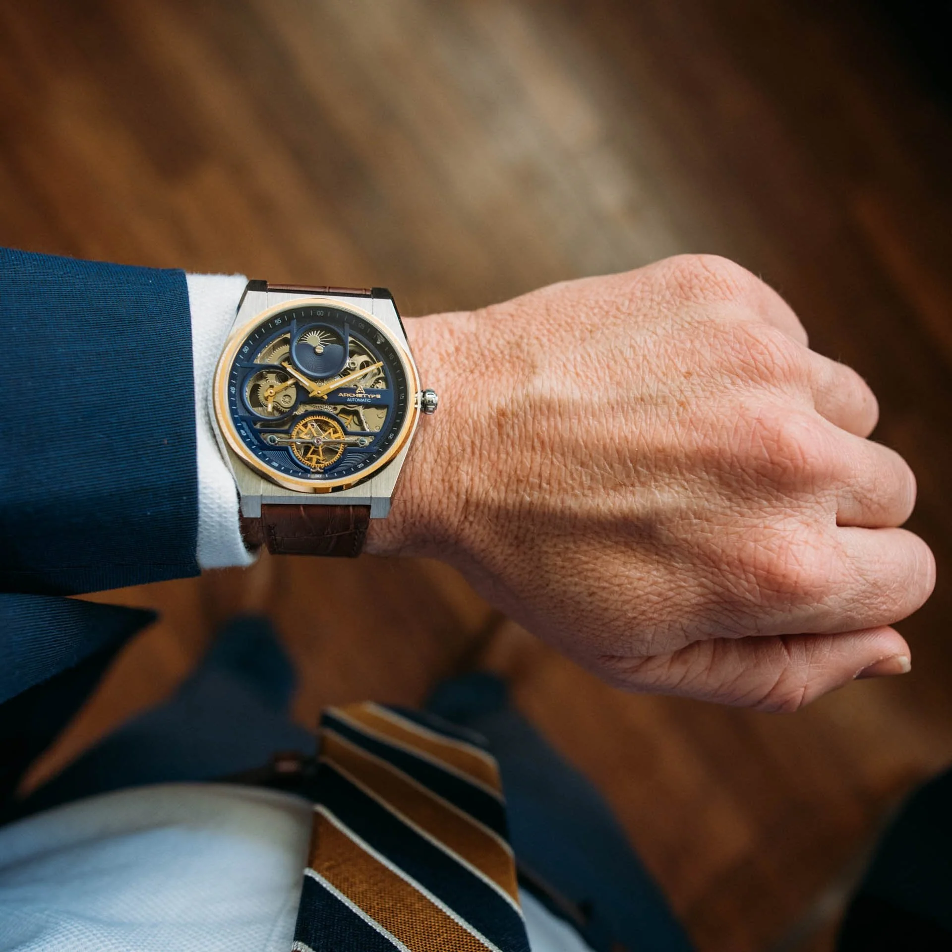 Archetype Rogue Automatic Silver Brown Navy