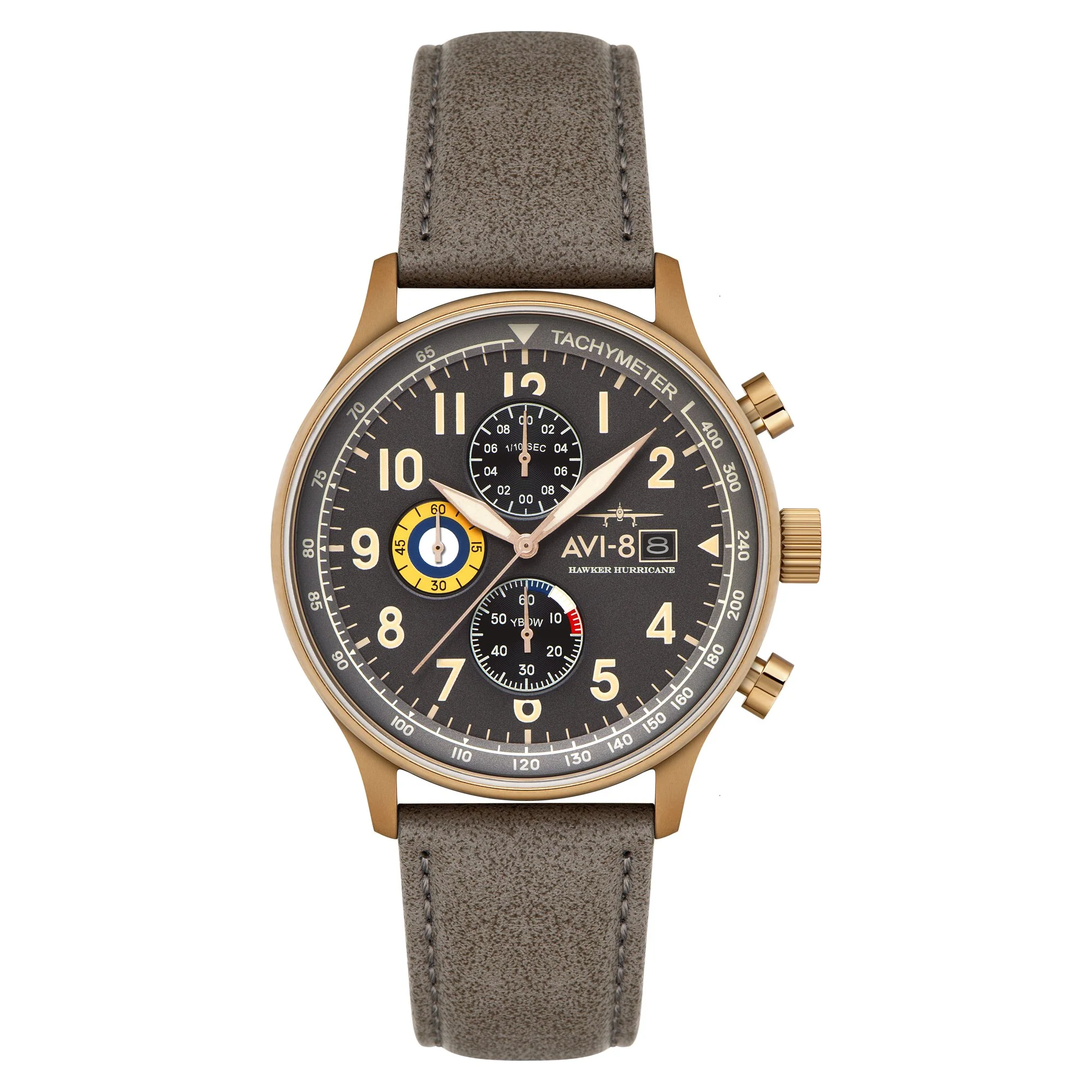 AVI-8 Hawker Hurricane Classic Chronograph Fossil Grey