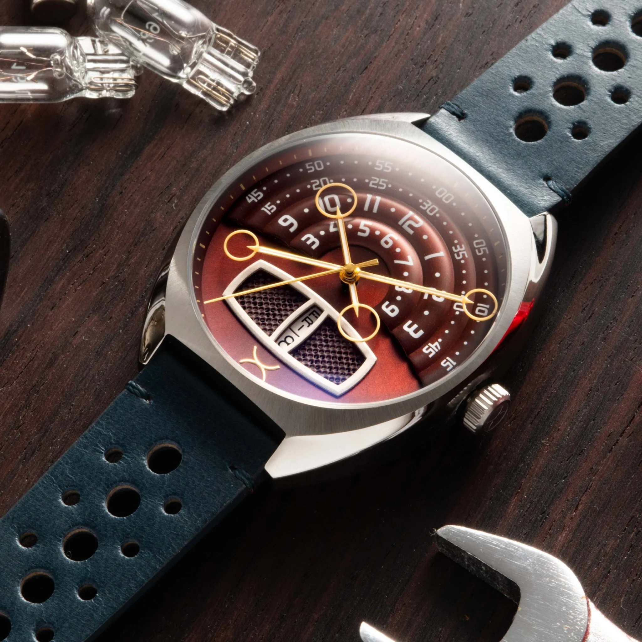 Xeric Halograph III Automatic Oxblood Blue