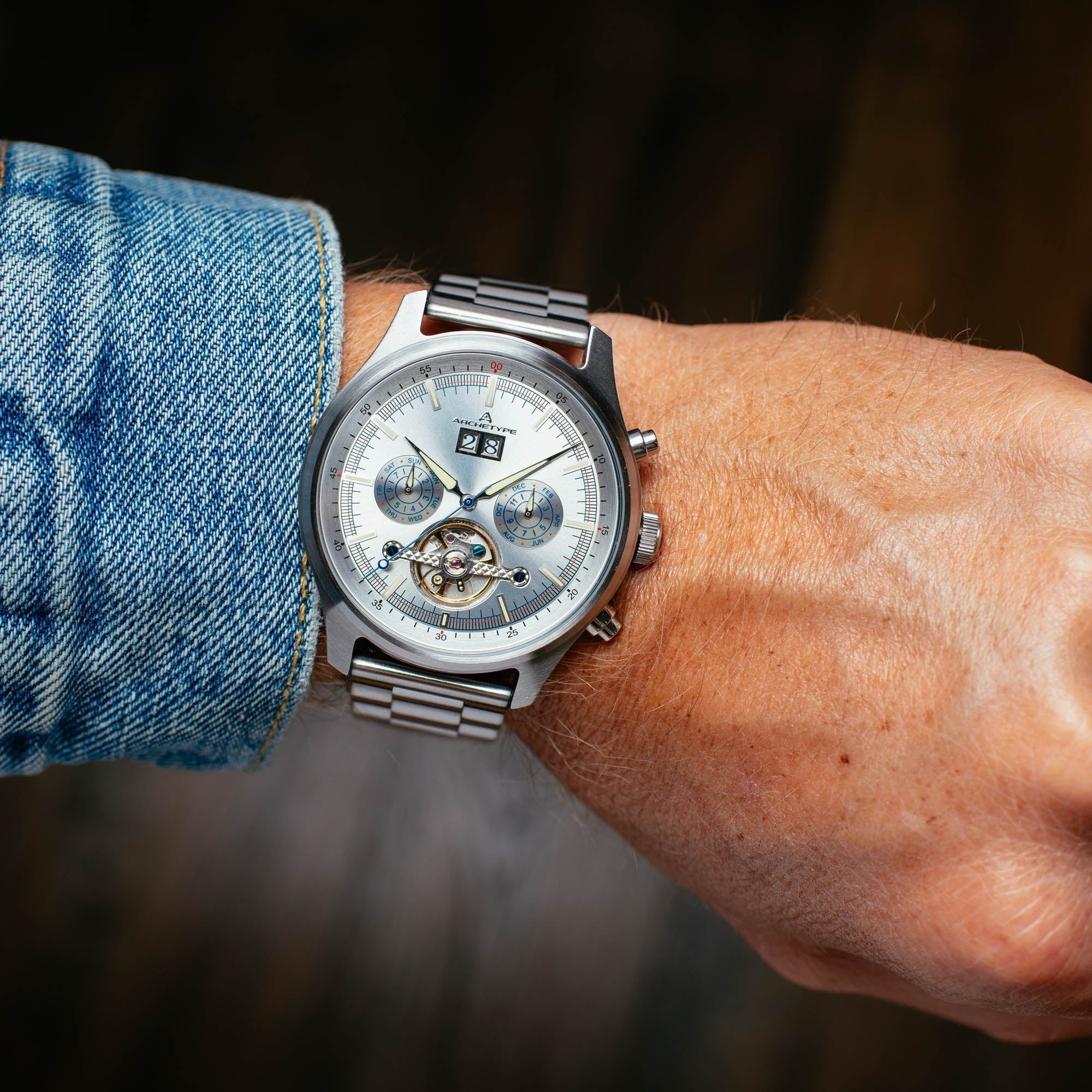 Archetype Blackhawk Automatic Calendar Steel