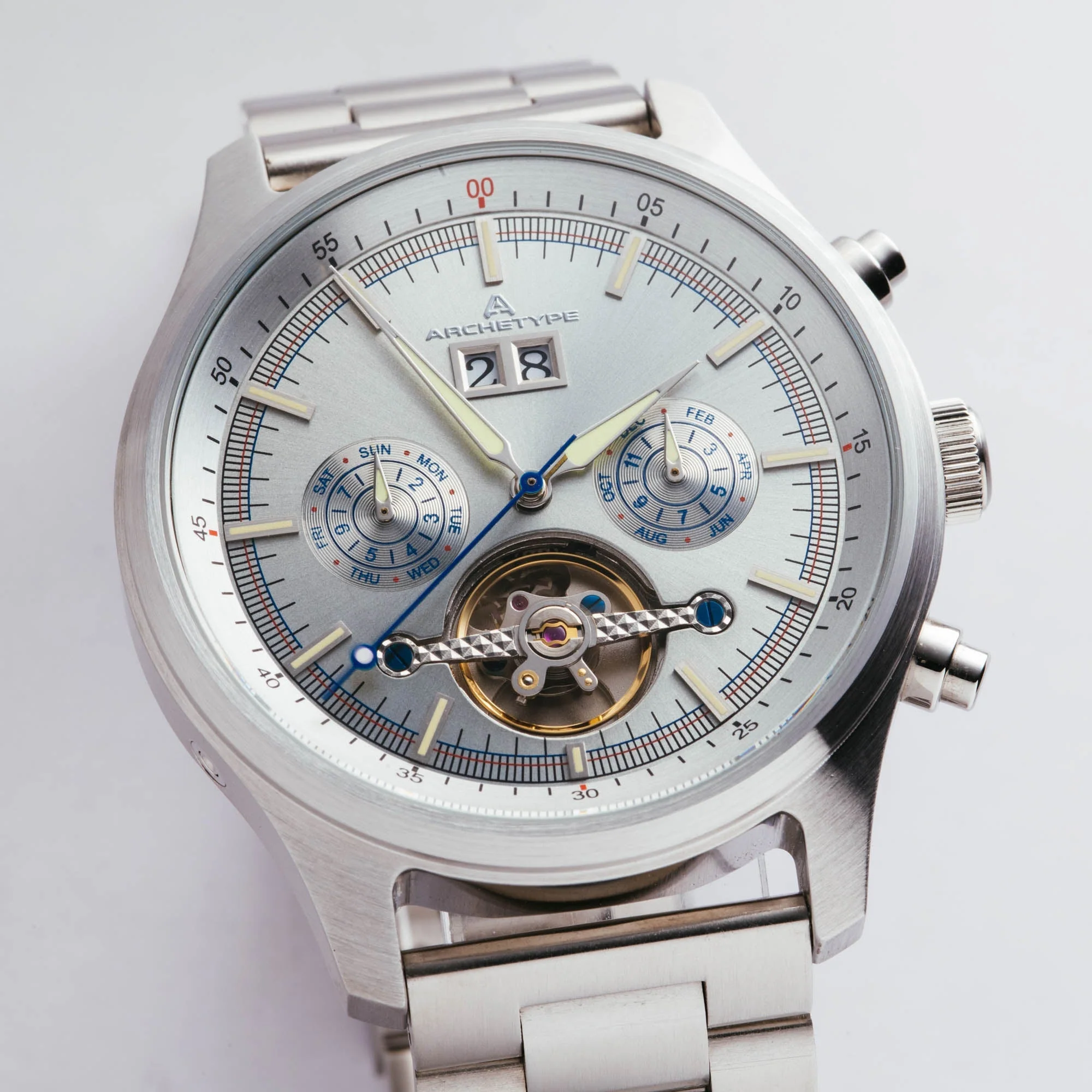 Archetype Blackhawk Automatic Calendar Steel