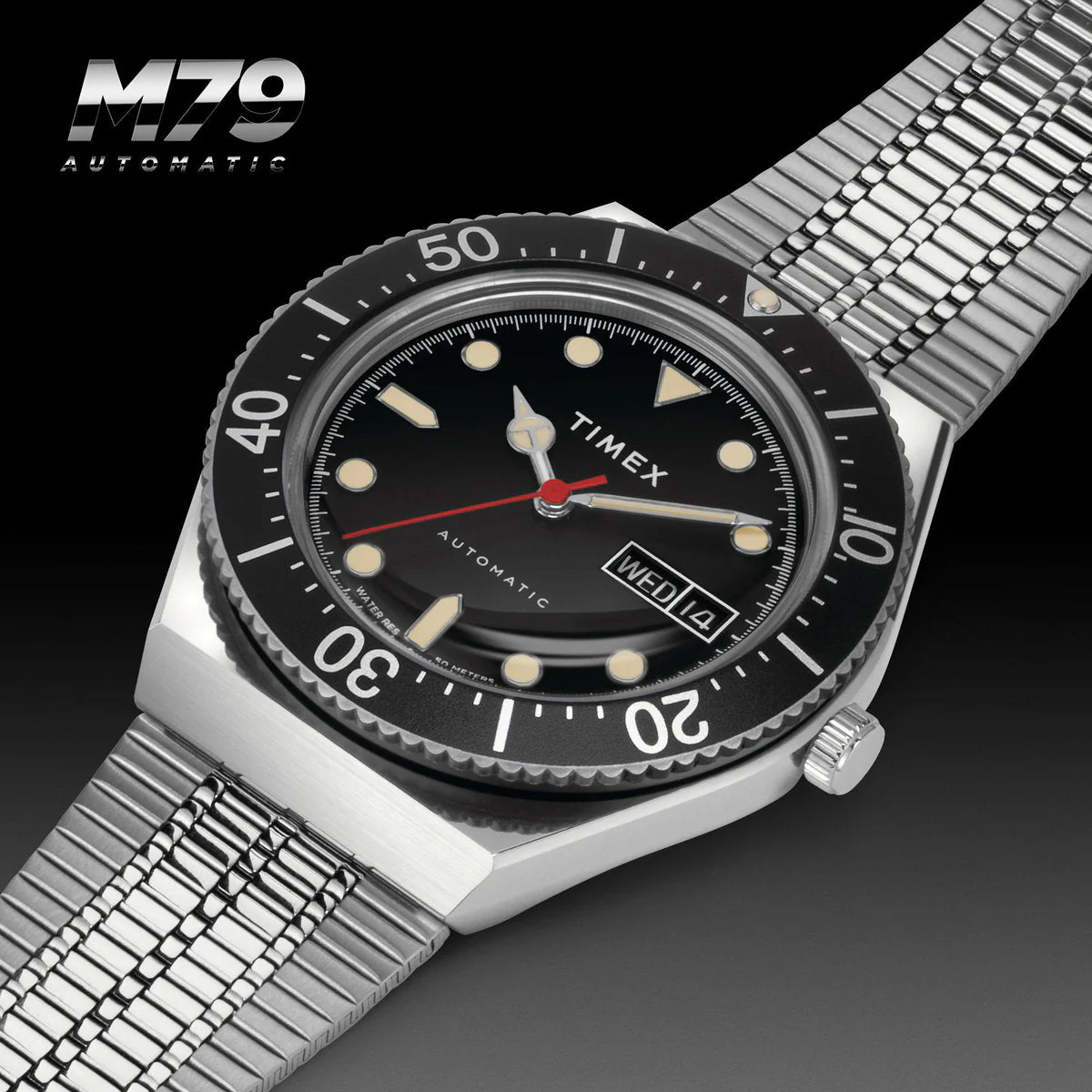 Timex M79 Automatic 40mm Silver Black