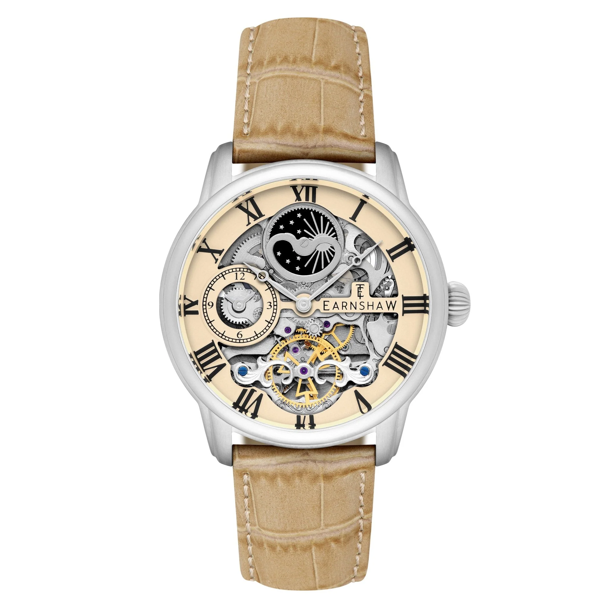 Thomas Earnshaw Longitude Automatic Skeleton Chicory Brown