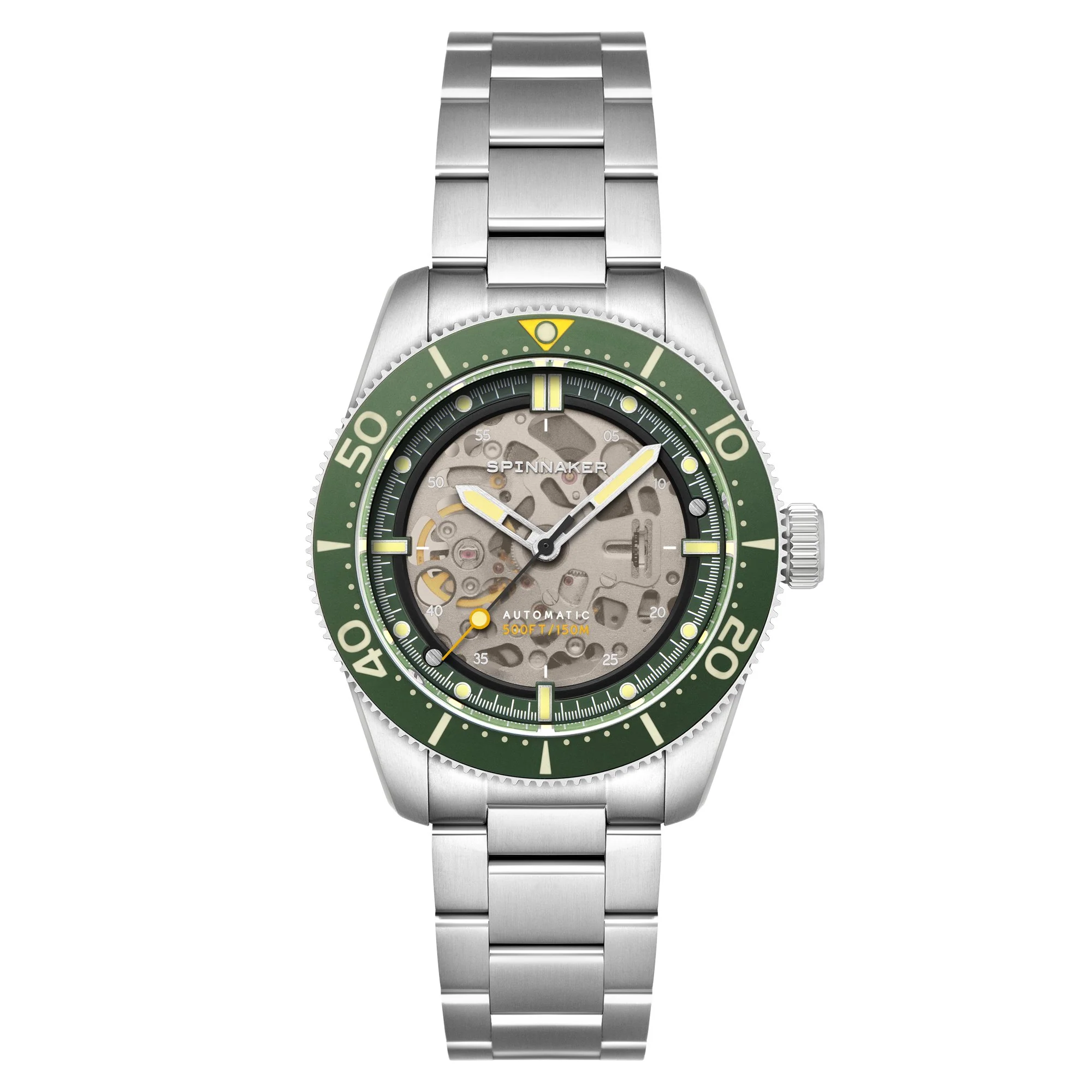 Spinnaker Croft 42 Skeleton Automatic Green Ceramic