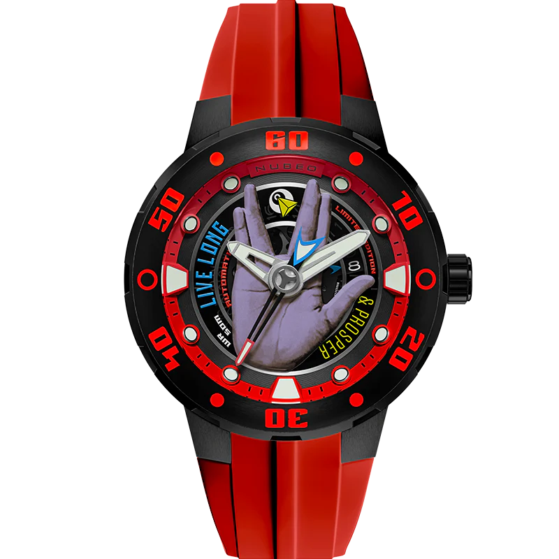 1945-nubeo-mariner-automatic-star-trek-live-long-prosper-vulcan-red-limited-edition-1.webp Nubeo Mariner Automatic Star Trek Live Long & Prosper Vulcan Red Limited Edition