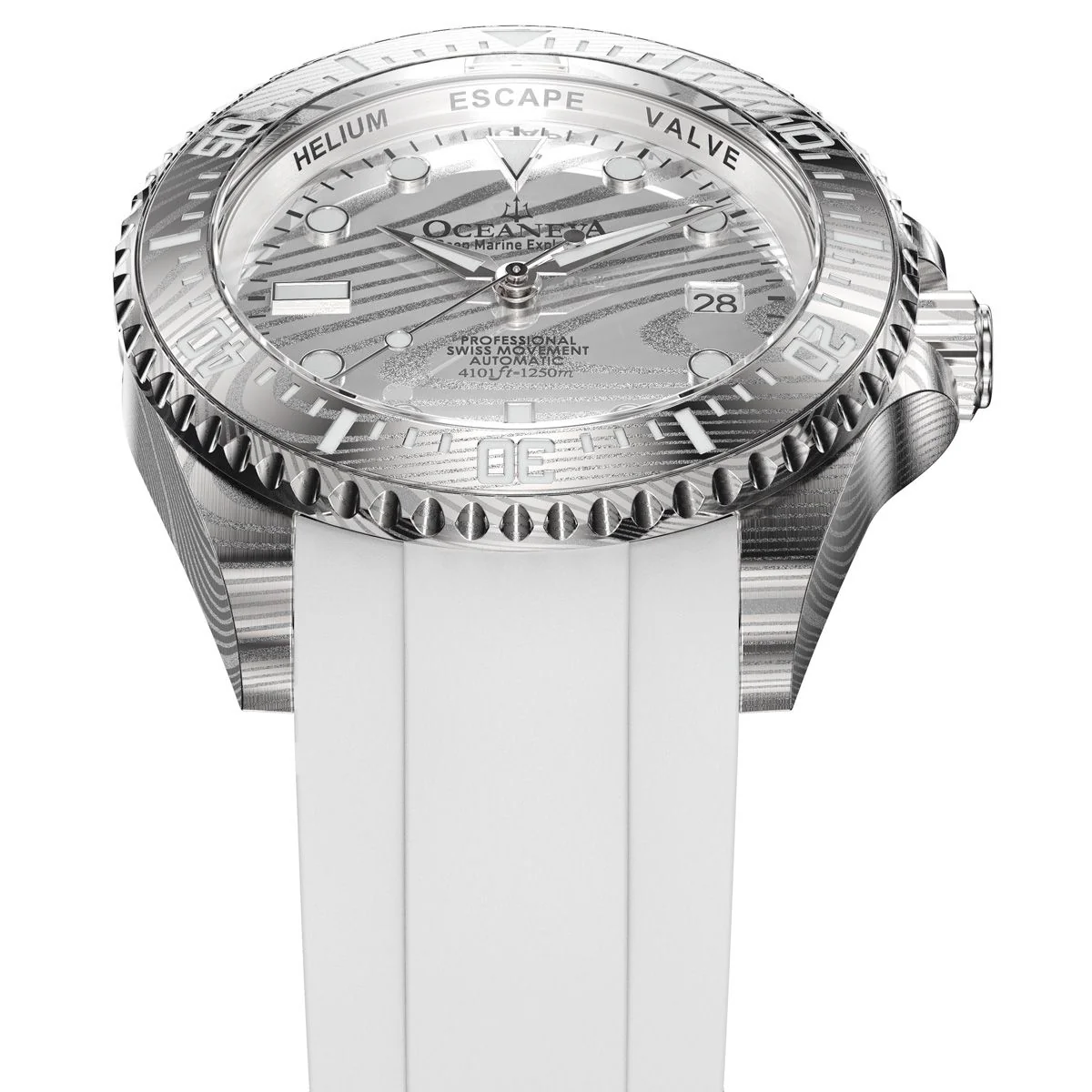 1948-oceaneva-deep-marine-explorer-ii-damascus-silver-white-limited-edition-3.webp Oceaneva Deep Marine Explorer II Damascus Silver White Limited Edition