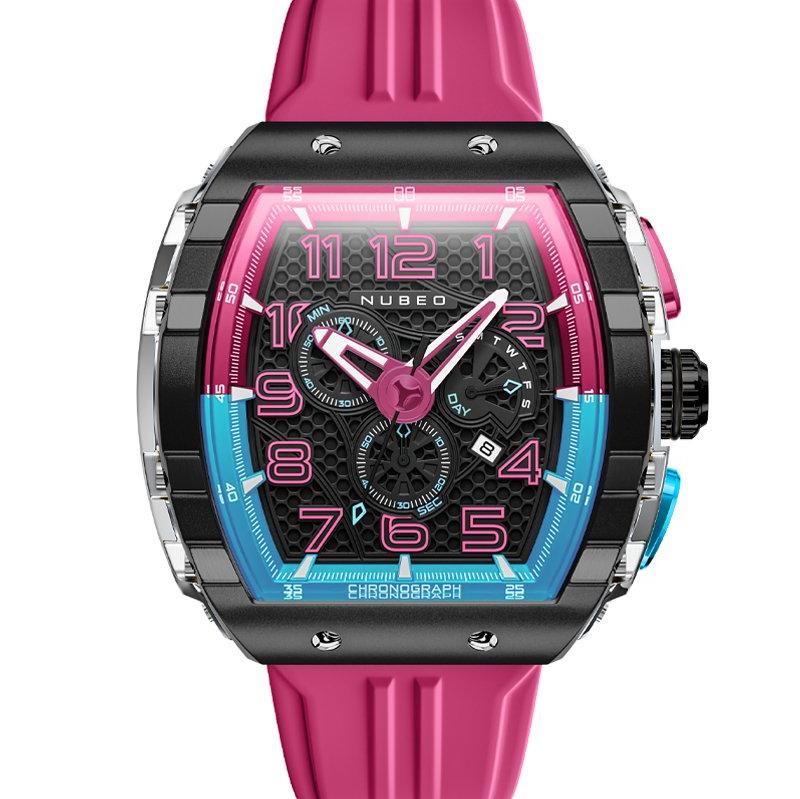 Nubeo Magellan Retrograde Chronograph Bubblegum Pink