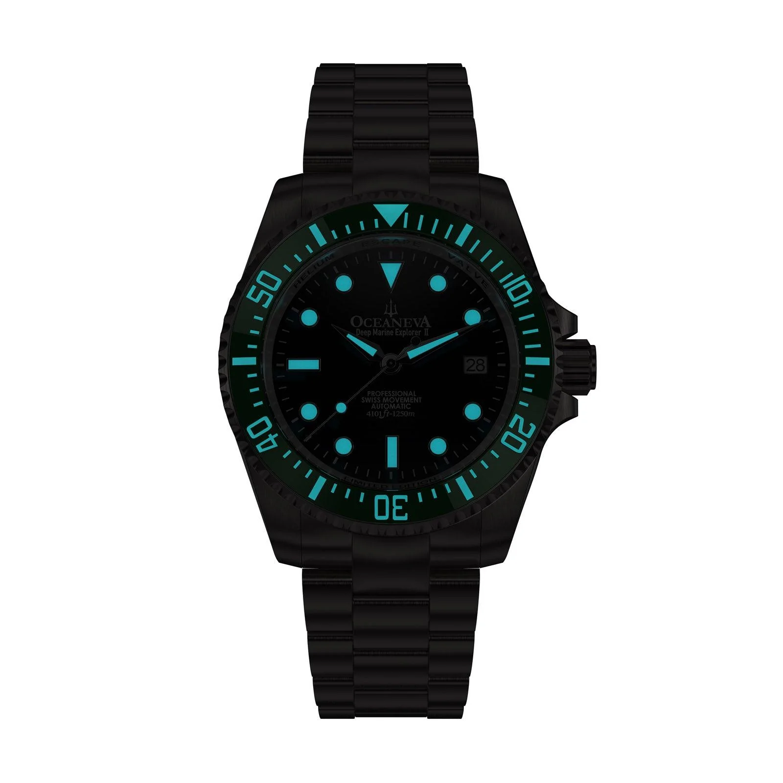 Oceaneva Titanium Deep Marine Explorer II Automatic 1250M Black Green Limited Edition*